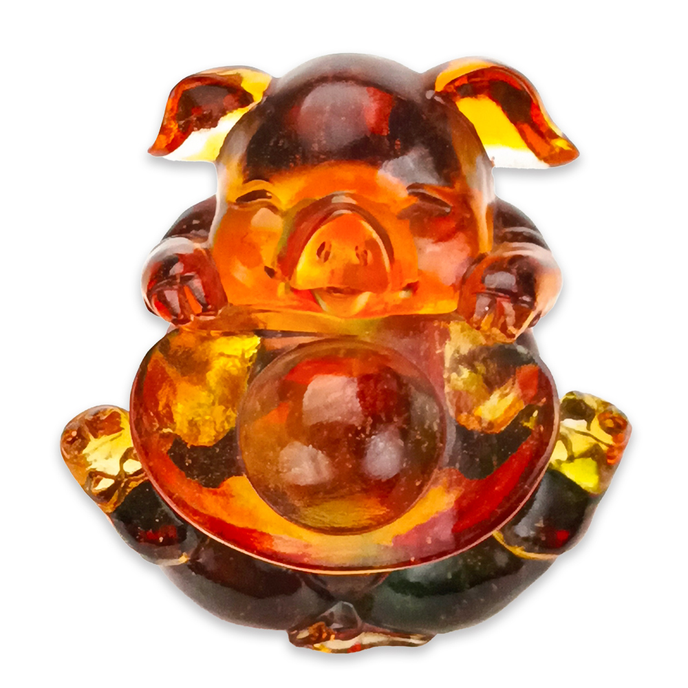 賺翻天元寶豬琉璃擺飾｜精緻工藝招財開運居家首選