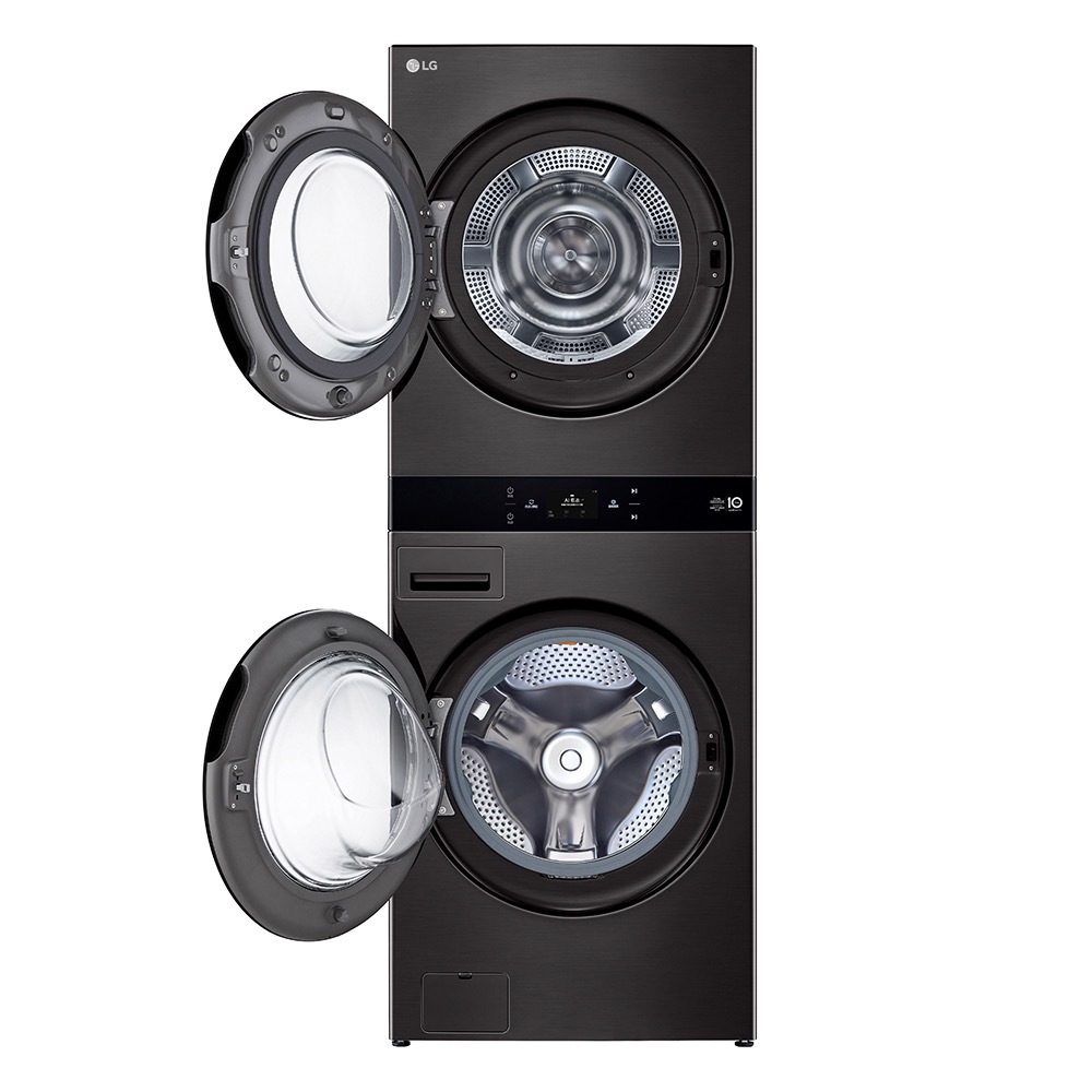【LG】洗22公斤+乾20公斤｜ WashTower™ AI 智控洗乾衣機第二代｜尊爵黑|WD-S2220B