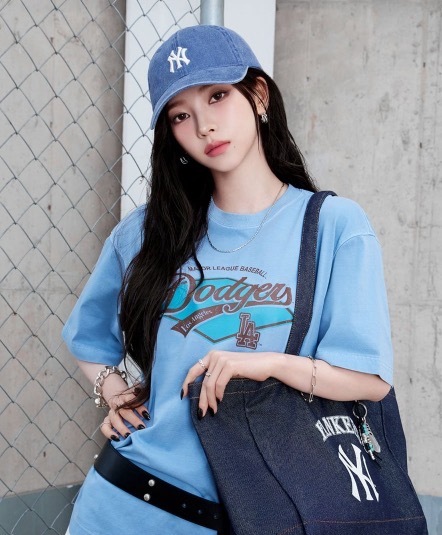 【Luxury】MLB x Karina 卡寶同款 托特包 L.SKY BLUE 淺天空藍   INDIGO 靛藍 大容量通勤包