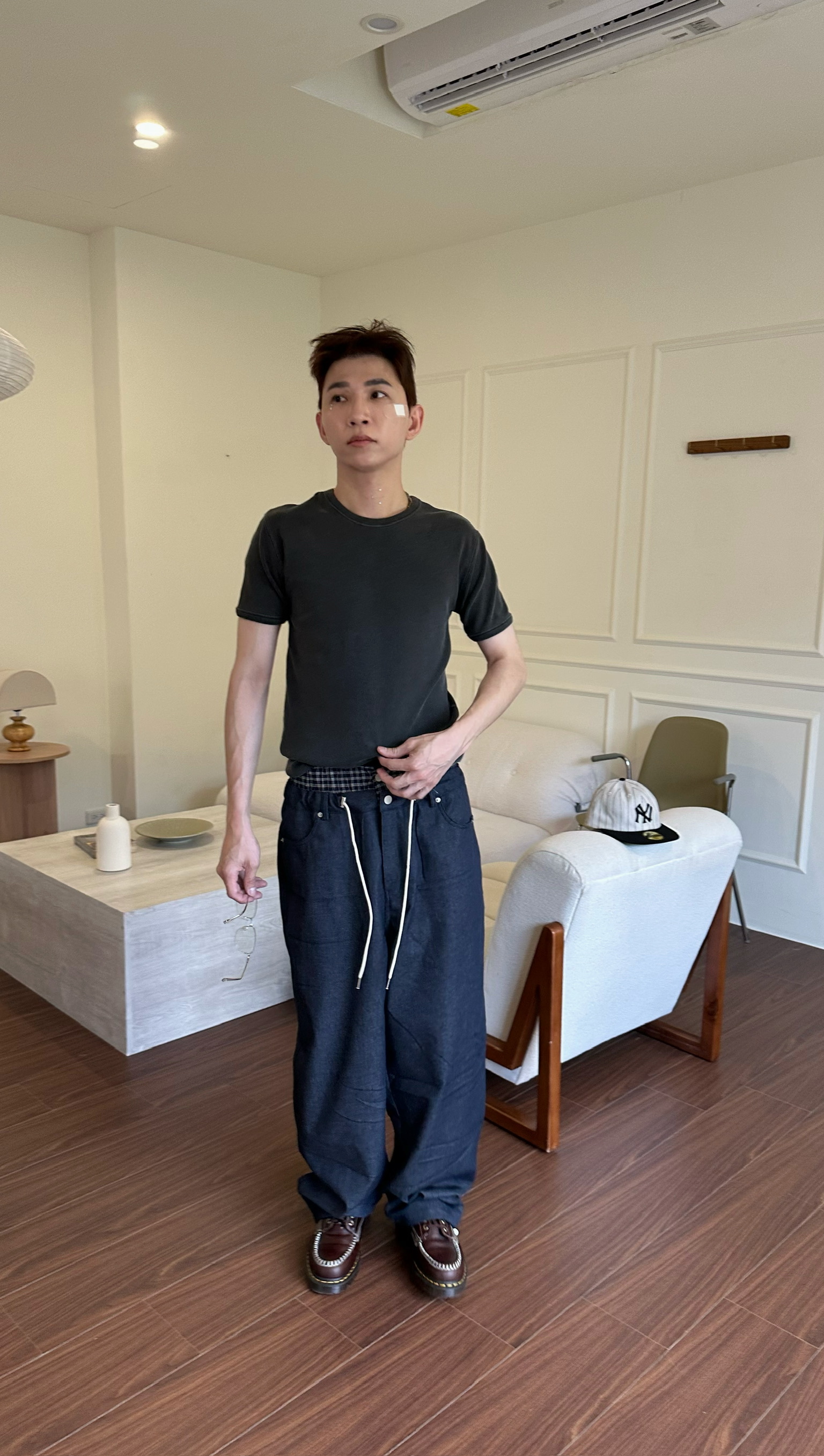 雙層造型丹寧褲