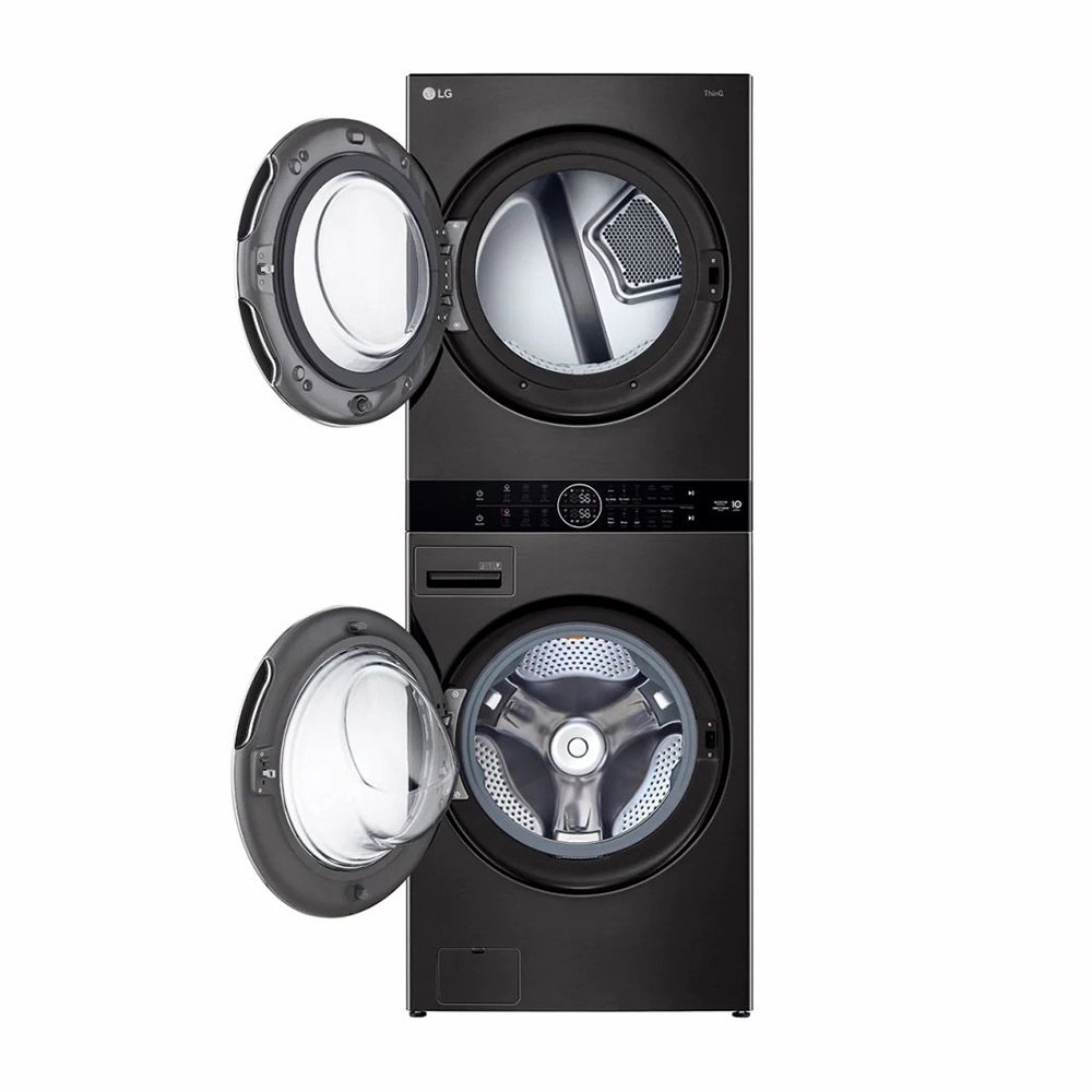 【LG】洗19公斤+乾16公斤｜ WashTower™ AI 智控洗乾衣機｜尊爵黑|WD-S1916B