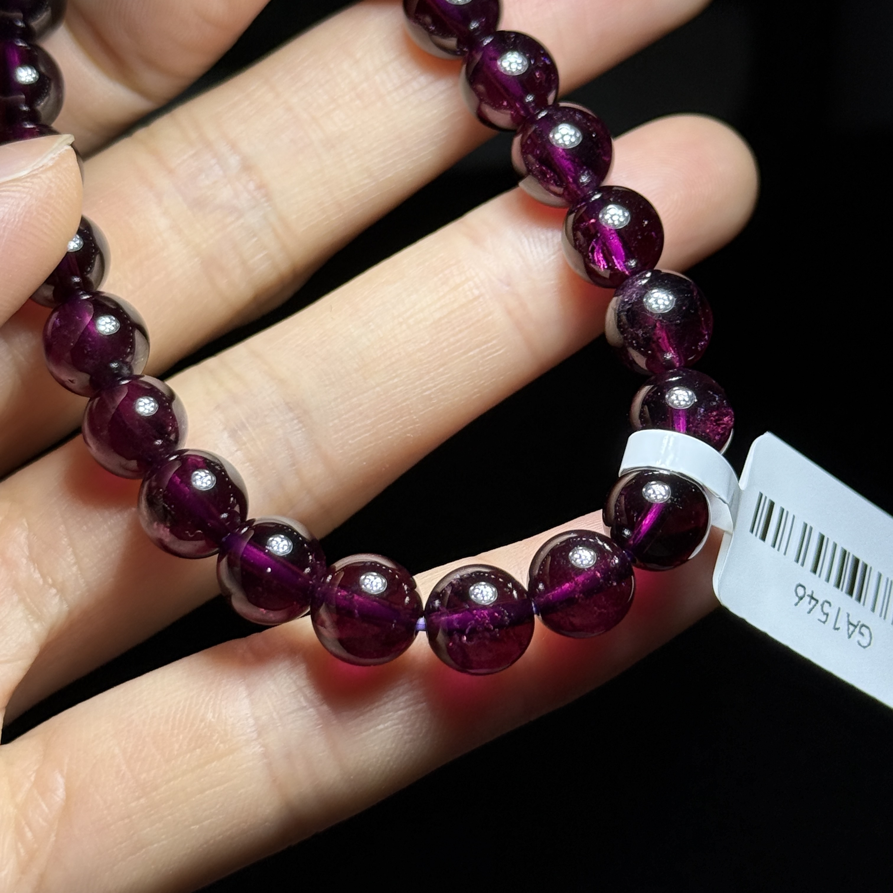 高級紫牙烏石榴石 8+mm GA1546