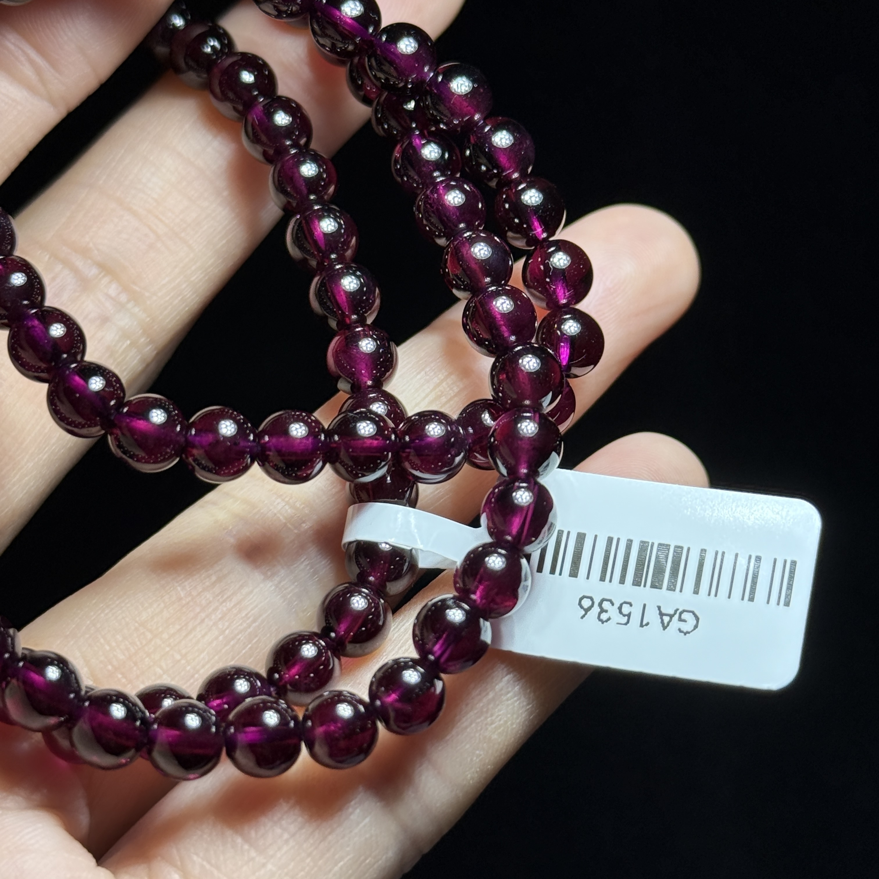 高級紫牙烏石榴石3圈 5.8mm GA1536