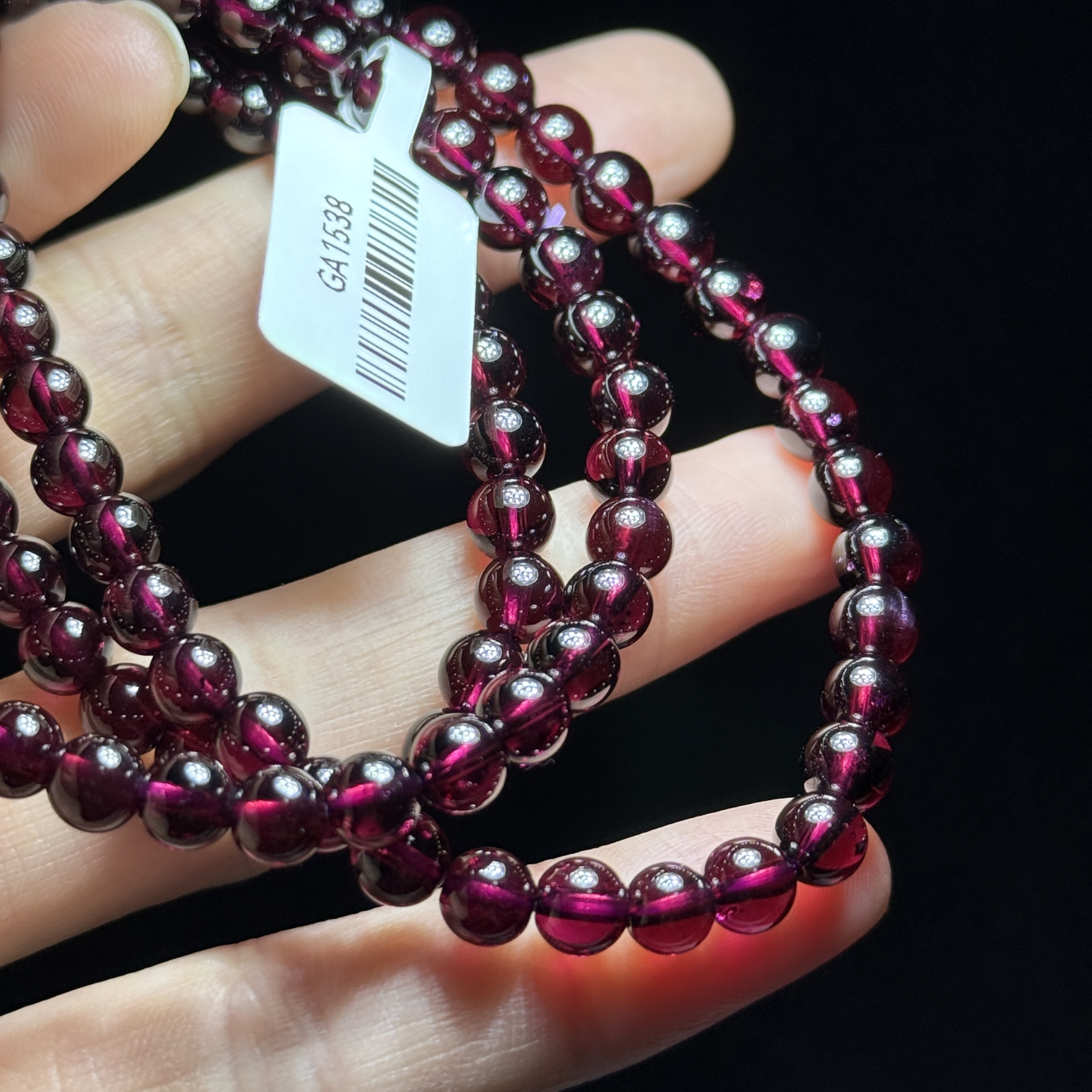 高級紫牙烏石榴石3圈 5.8mm GA1538