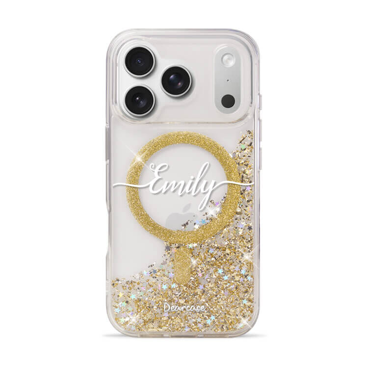 妳的姓名 香檳金貝拉殼  (MagSafe) - (訂製名字) iPhone客製化手機殼