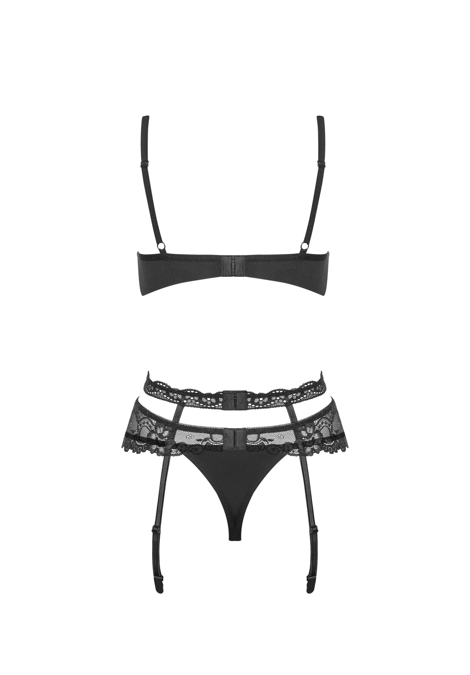 Obsessive - Heartina 蕾絲透視花卉紋情趣3件套 (S/M/L/XL)