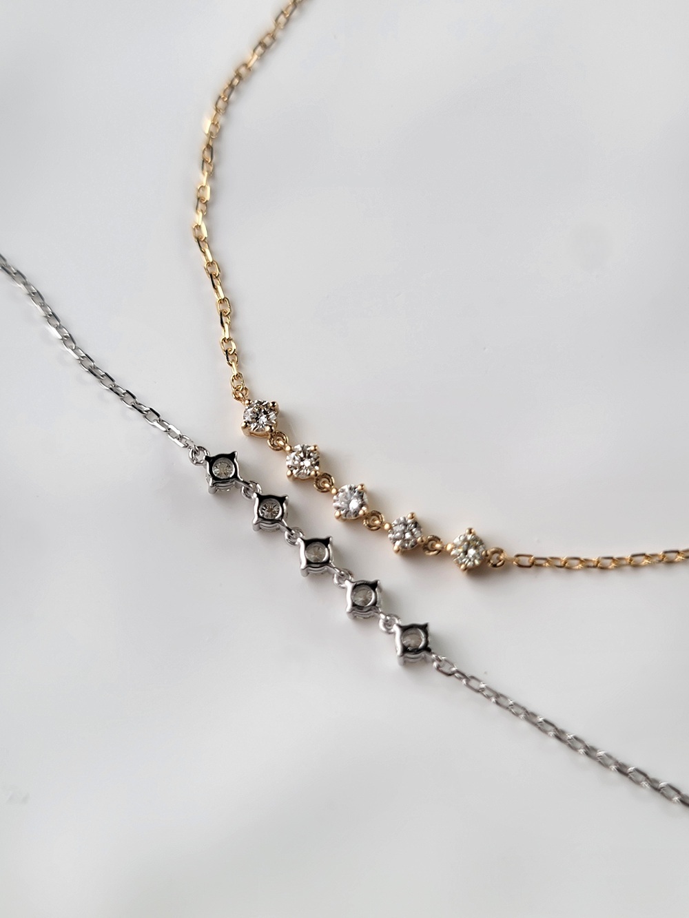 【me.luxe】K18五花朵28分鑽石手鍊