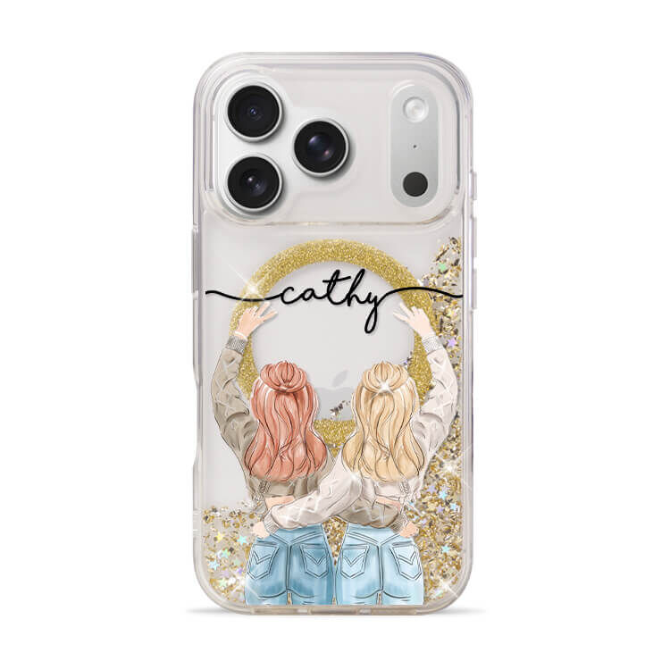 閨蜜女孩 香檳金貝拉殼 (MagSafe) - (訂製名字) iPhone客製化手機殼