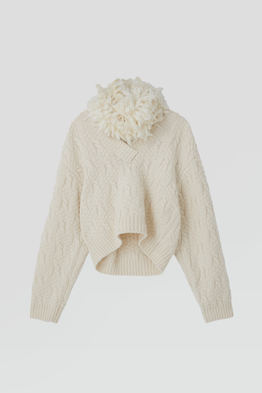 RECTO｜FRINGE MUFFLER KNIT TOP