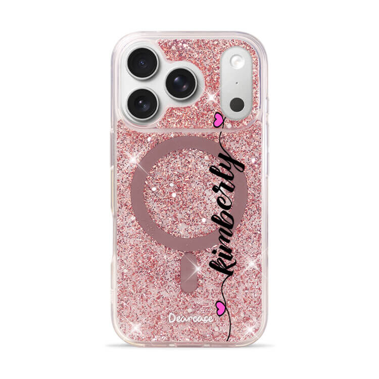 俏皮姓名 玫瑰金貝拉殼 (MagSafe兼容) - (訂製名字) iPhone客製化手機殼