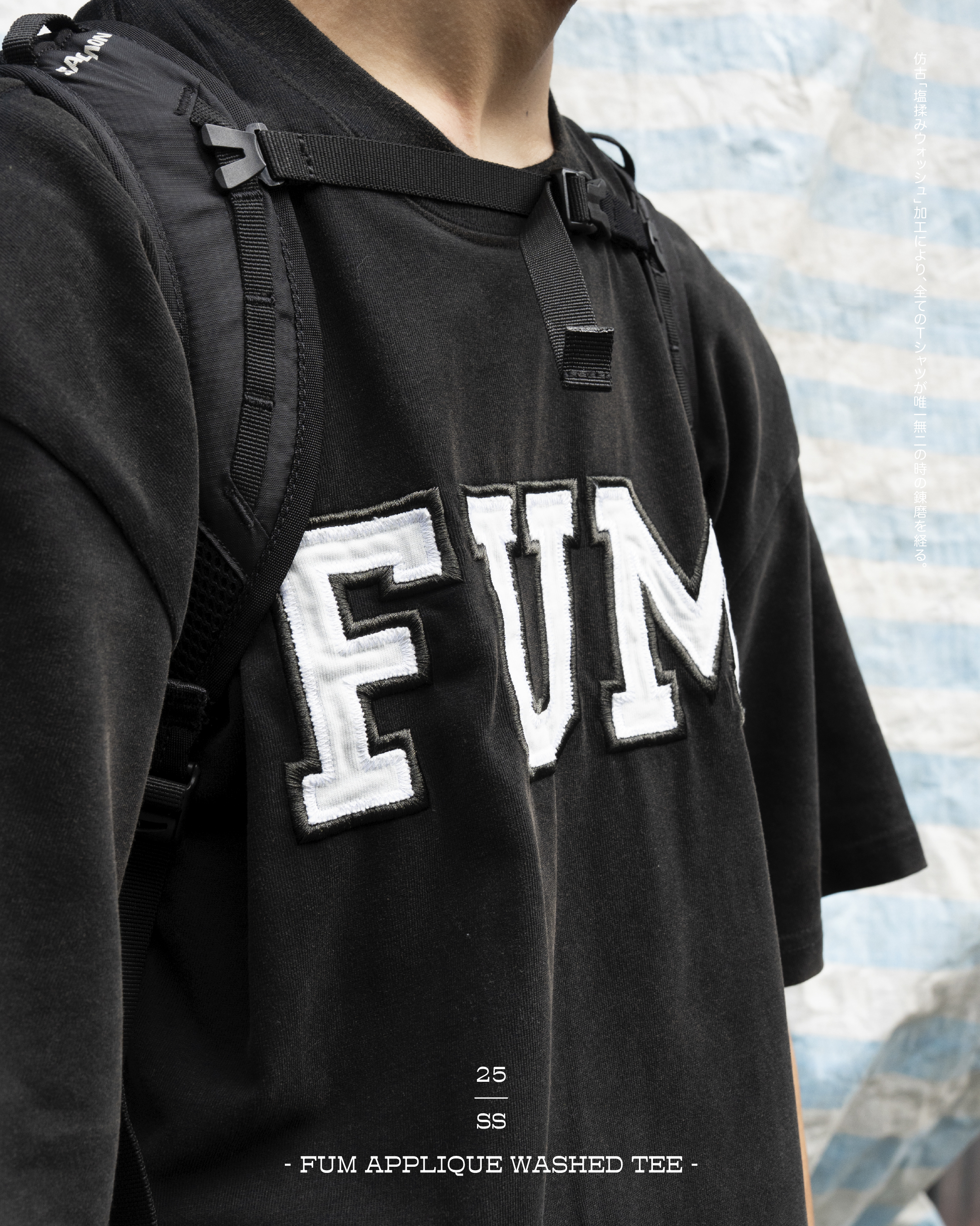 Fumble FUM洗水布繡Tee