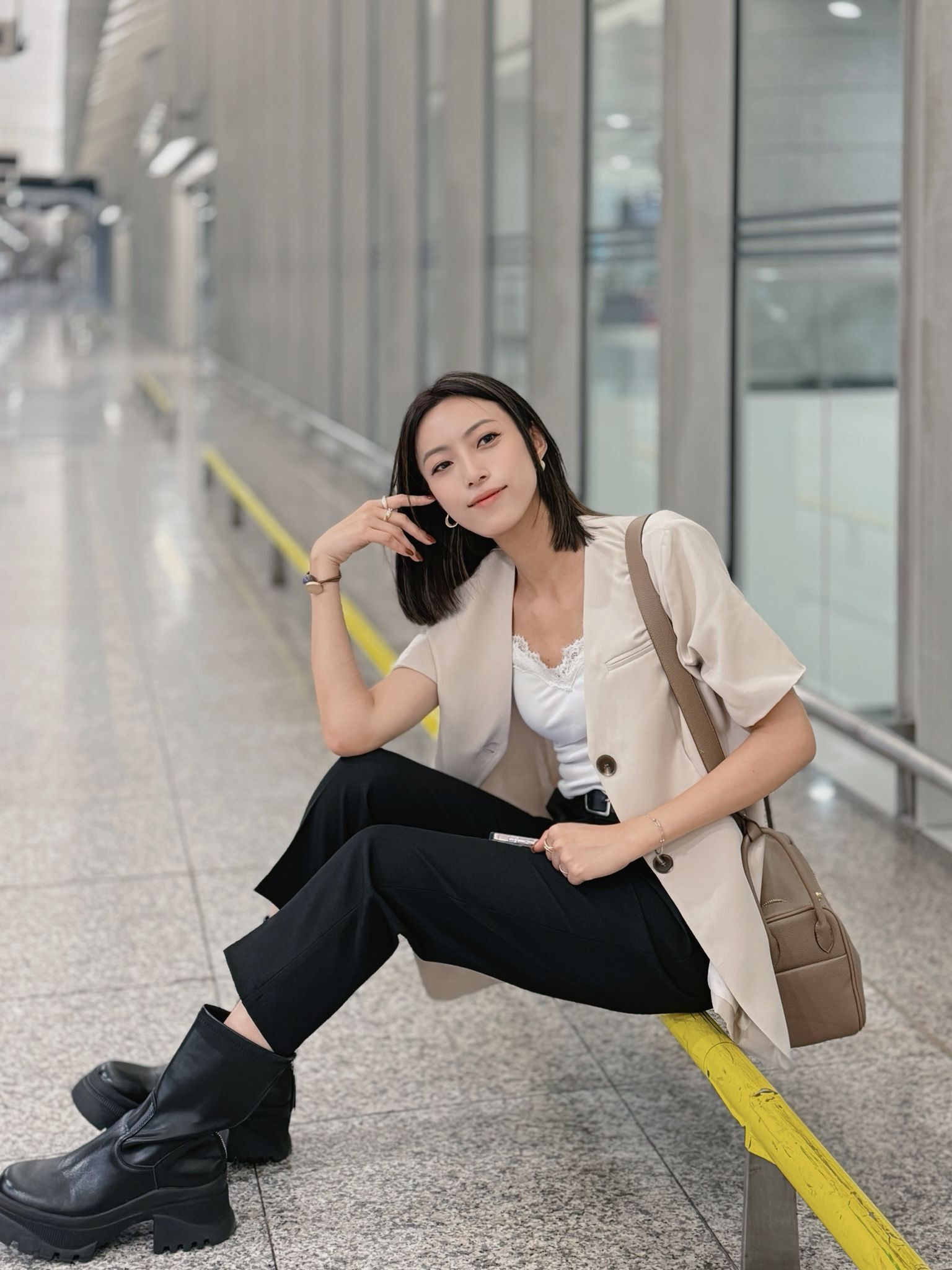 JK#7718 🤍輕微修腰中長西裝