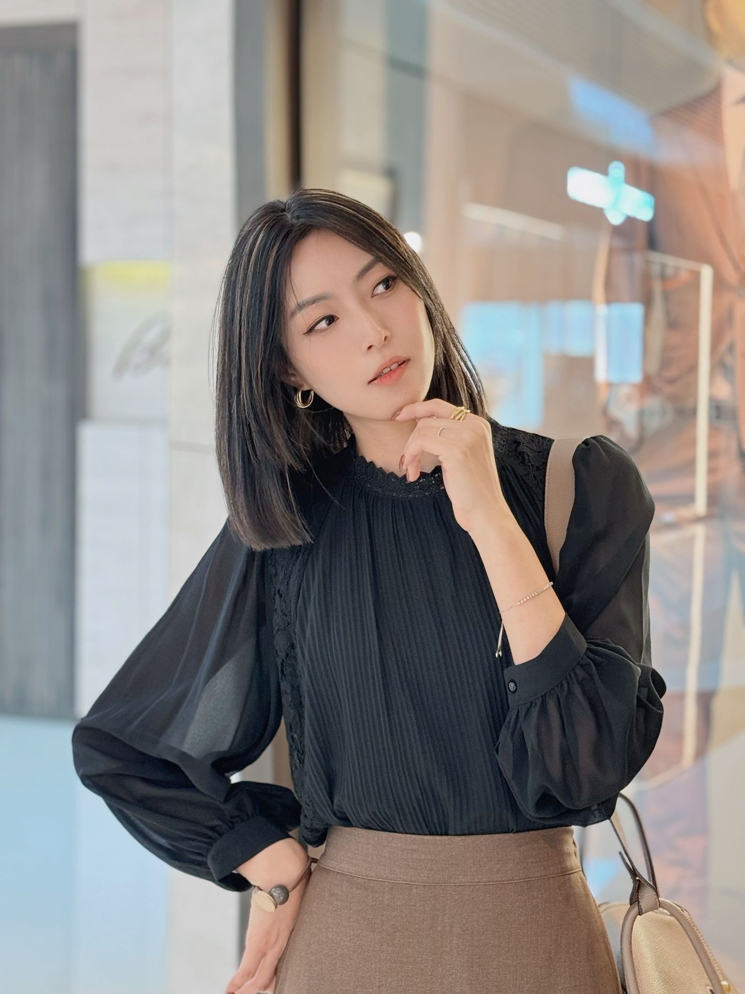 TOP#7723 🤍The Queen Layers Blouse