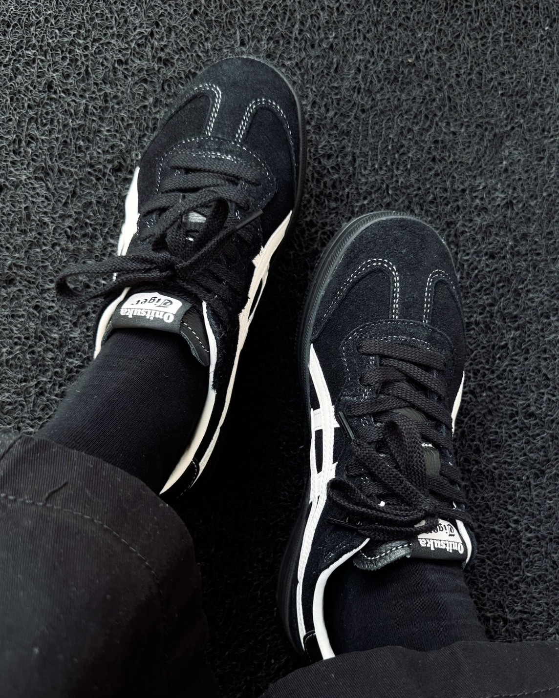 <秋冬調色盤>Onitsuka Tiger Tokuten CHUNK 鬼塚虎 厚底 麂皮 黑色