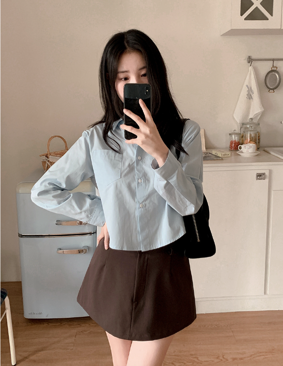早秋現貨｜基本款口袋短襯衫