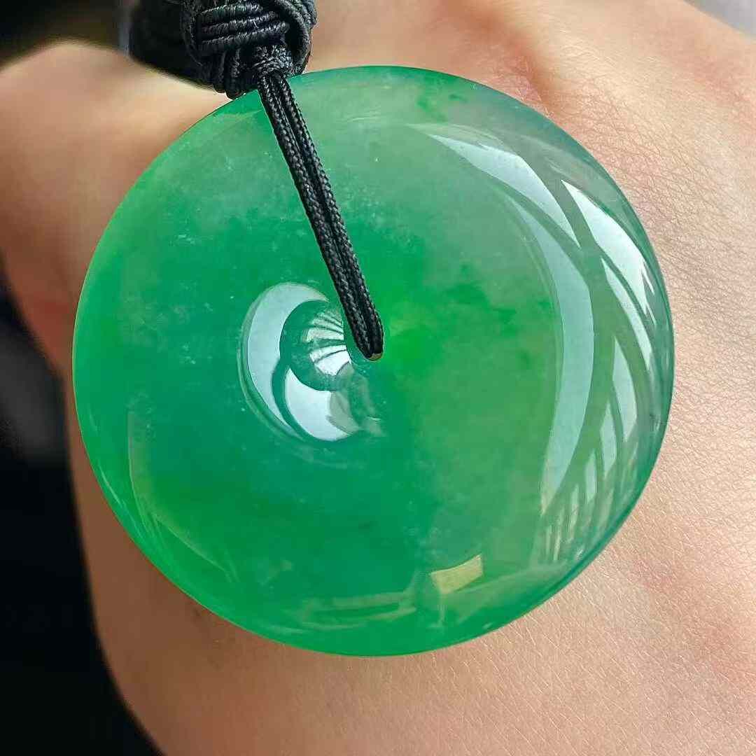 975532 翡翠冰陽綠平安扣吊墜 (36.3mm直徑)