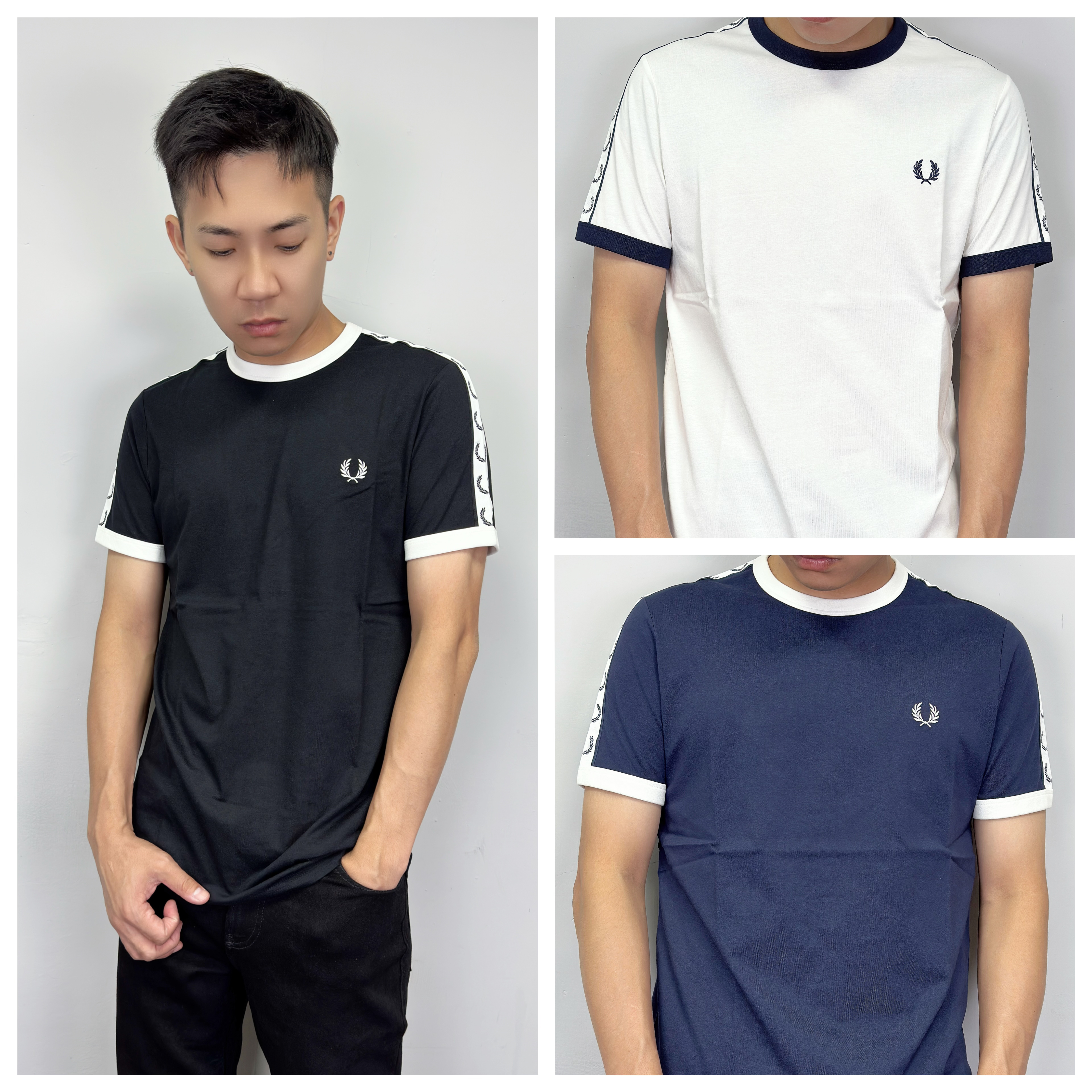 Fred Perry 手臂串標桂冠 短袖上衣 短T