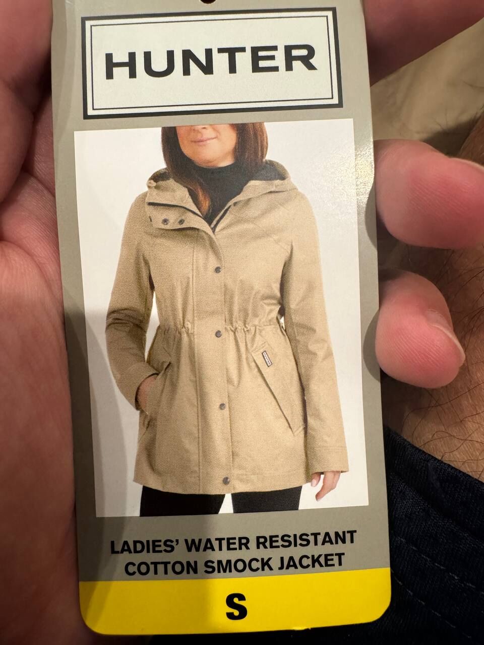 [USW] HUNTER TAN ALMOND LADIE'S WATER RESISTANT COTTON SMOCK JACKET, 1895776-TAN ALMOND (UZZ308)