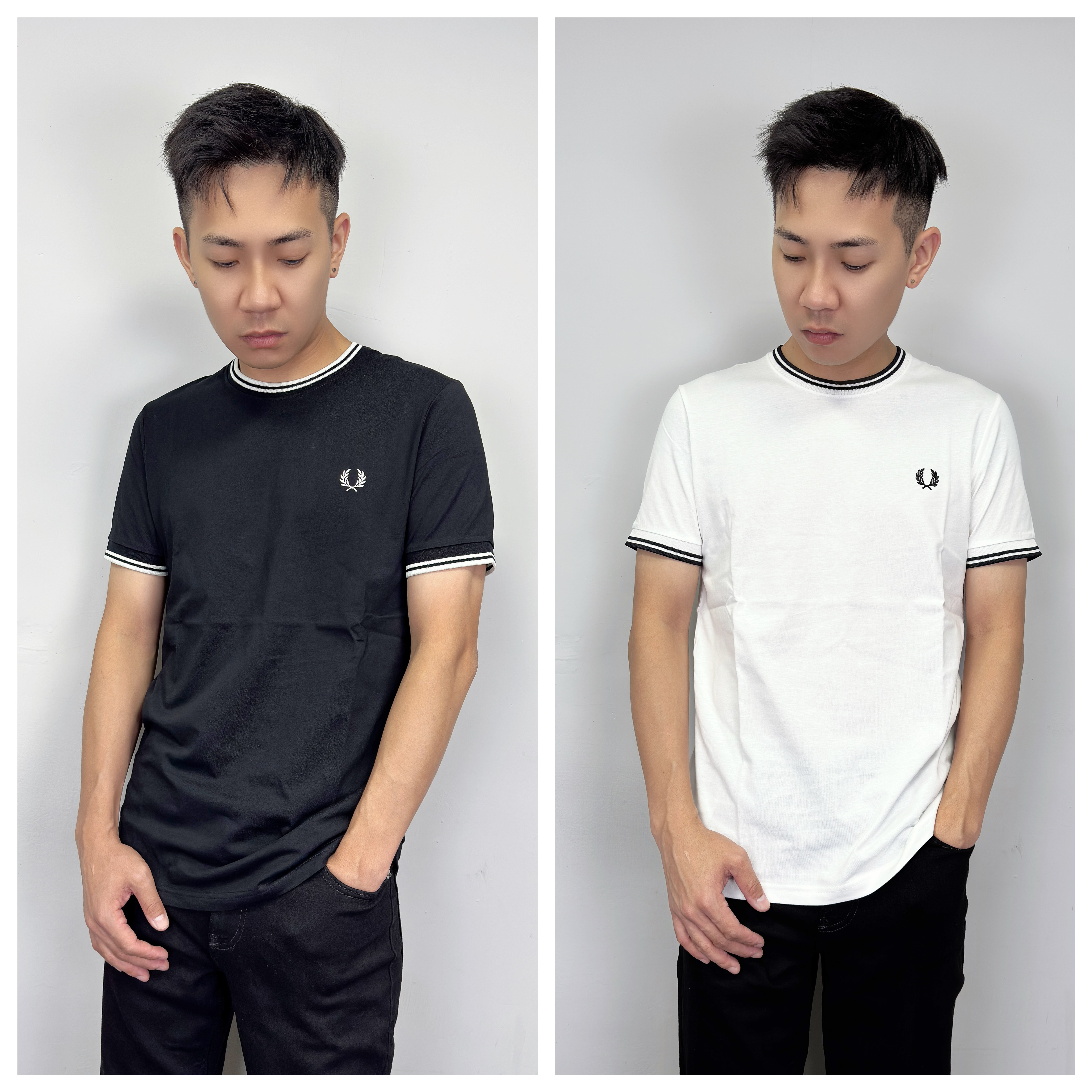 Fred Perry 桂冠 滾邊 短袖上衣 短T