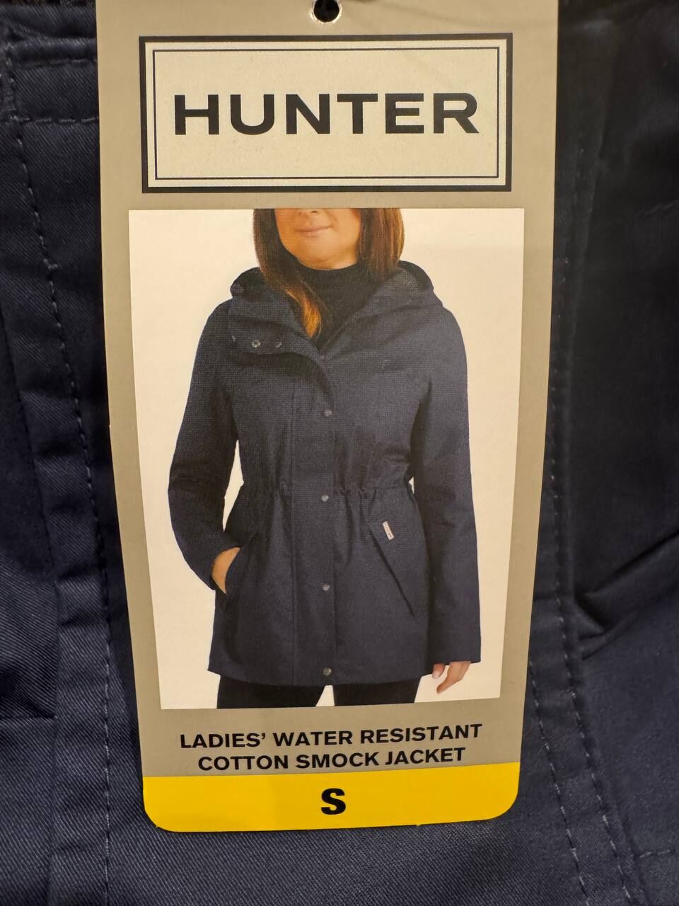 [USW] HUNTER BLUE NAVY LADIE'S WATER RESISTANT COTTON SMOCK JACKET, 1895776-BLUE NAVY (UZZ309)