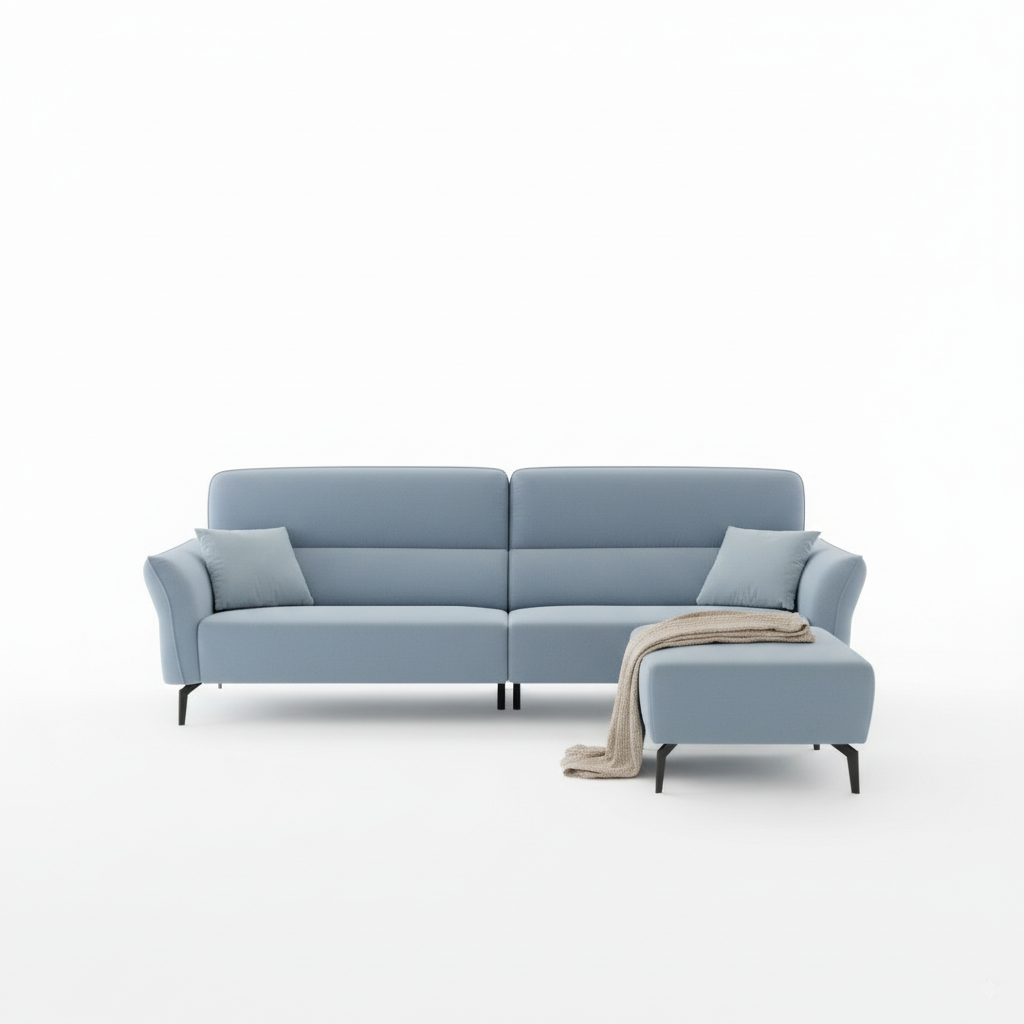 【凱瑟琳質感布沙發】高質感機能布沙發 附延伸腳躺椅