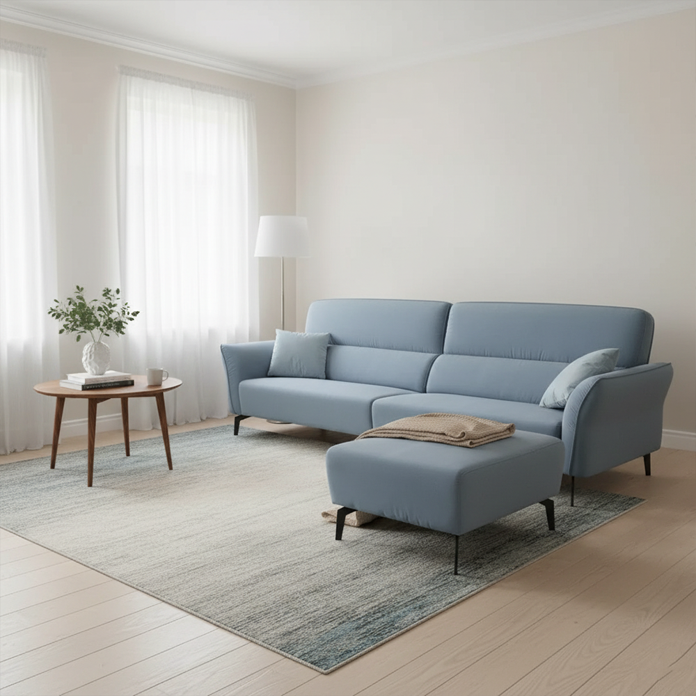 【凱瑟琳質感布沙發】高質感機能布沙發 附延伸腳躺椅