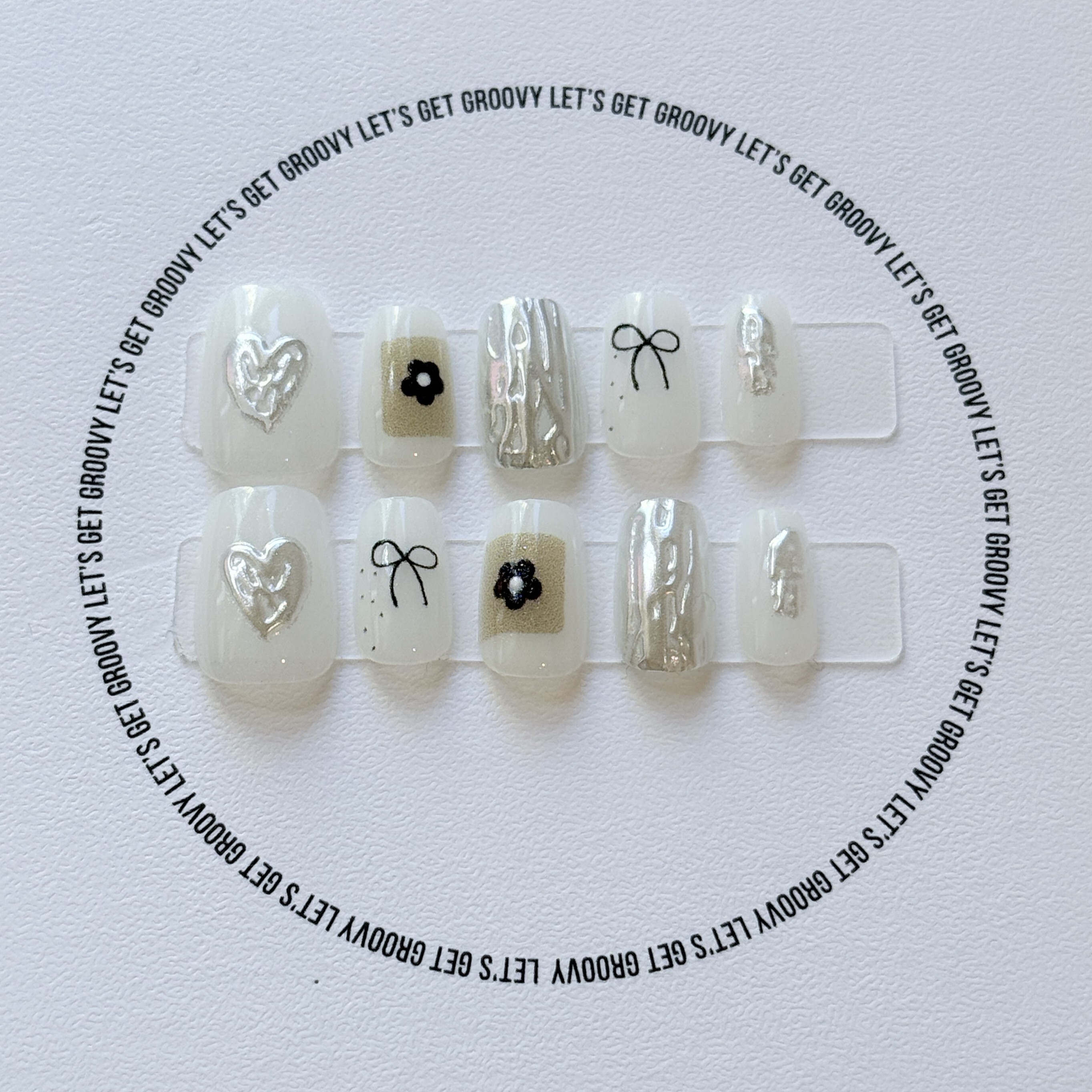 Slay ︳Mari*kko。Silver and White Pattern