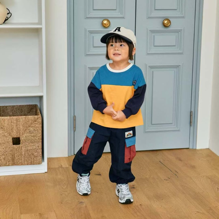 1SBB09T053BL 1 st Blue 拼色側袋運動褲