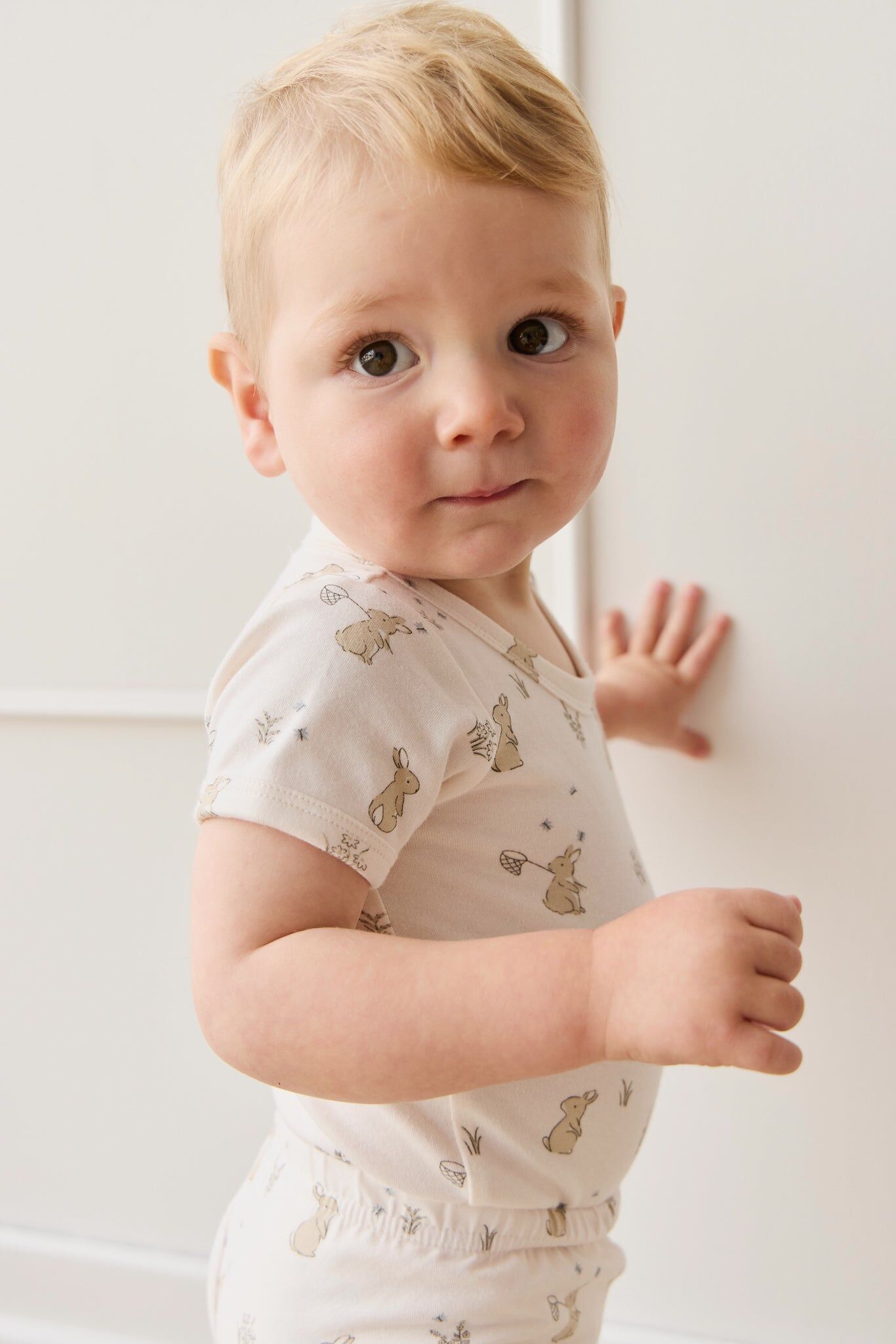 【預購】JAMIE KAY - Organic Cotton Hudson Short Sleeve Bodysuit（Lapin Jardin）