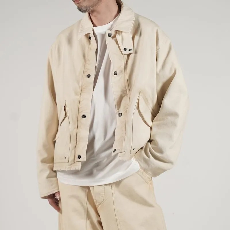 9/13 LAST PCS: A.PRESSE 2025 S/S VINTAGE SILK HEMP HUNTING JACKET (25AAP-01-25) - BEIGE SIZE 3 PRE ORDER ITEM (預訂中)