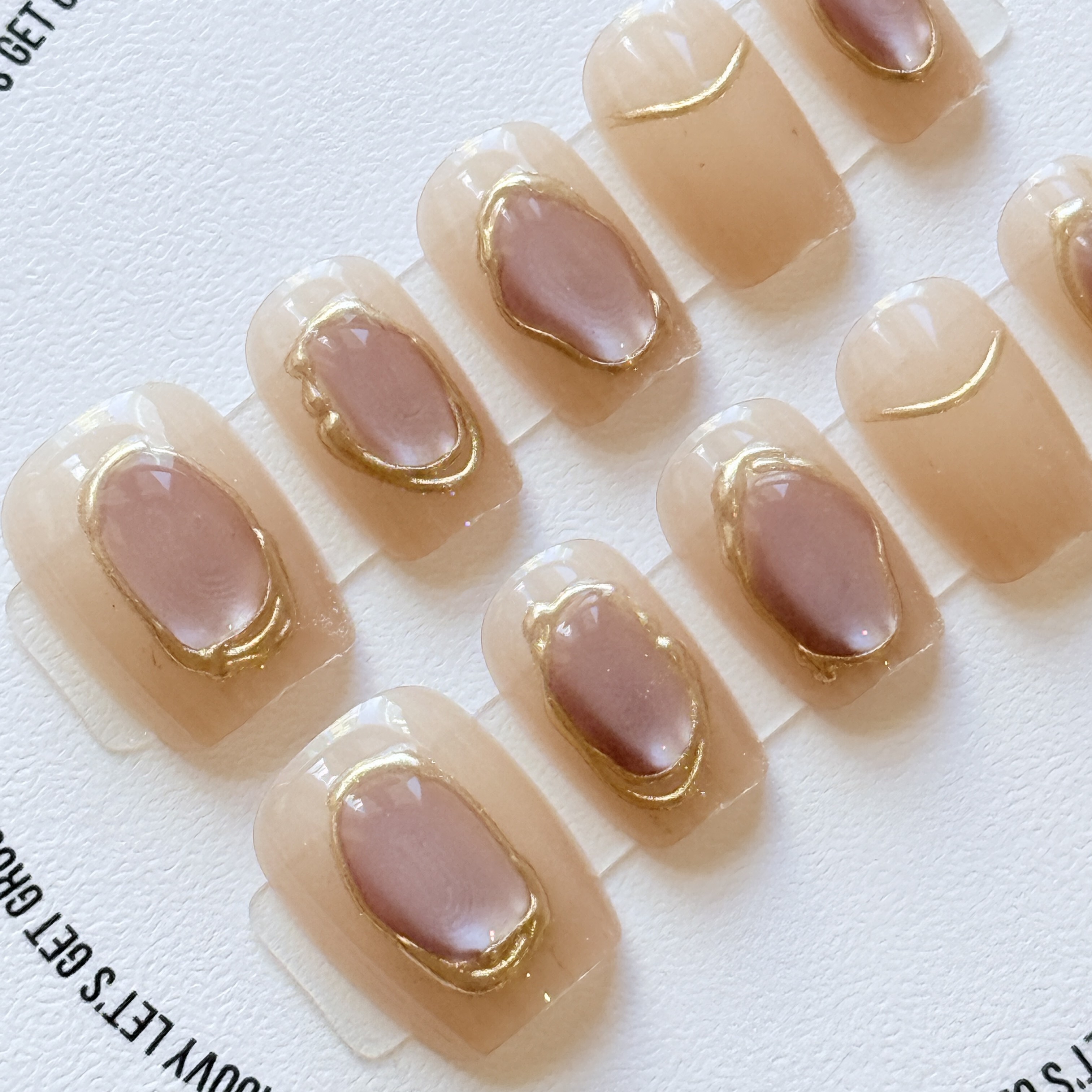 Slay ︳Nude Color。Irregular Gold Purple Pattern