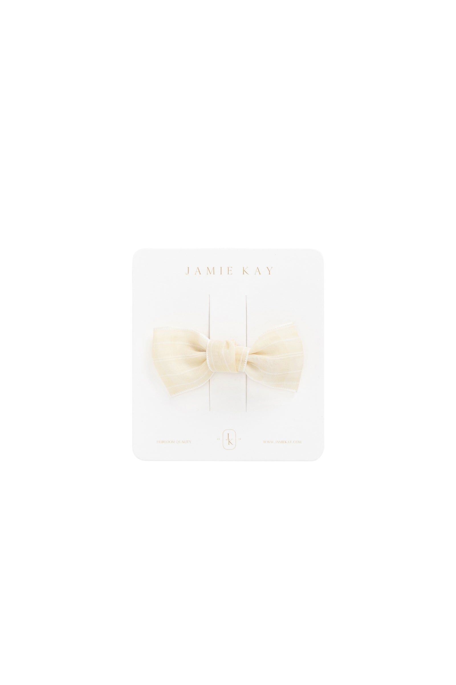 【預購】JAMIE KAY - Chloe Gingham Bow（Winter White）