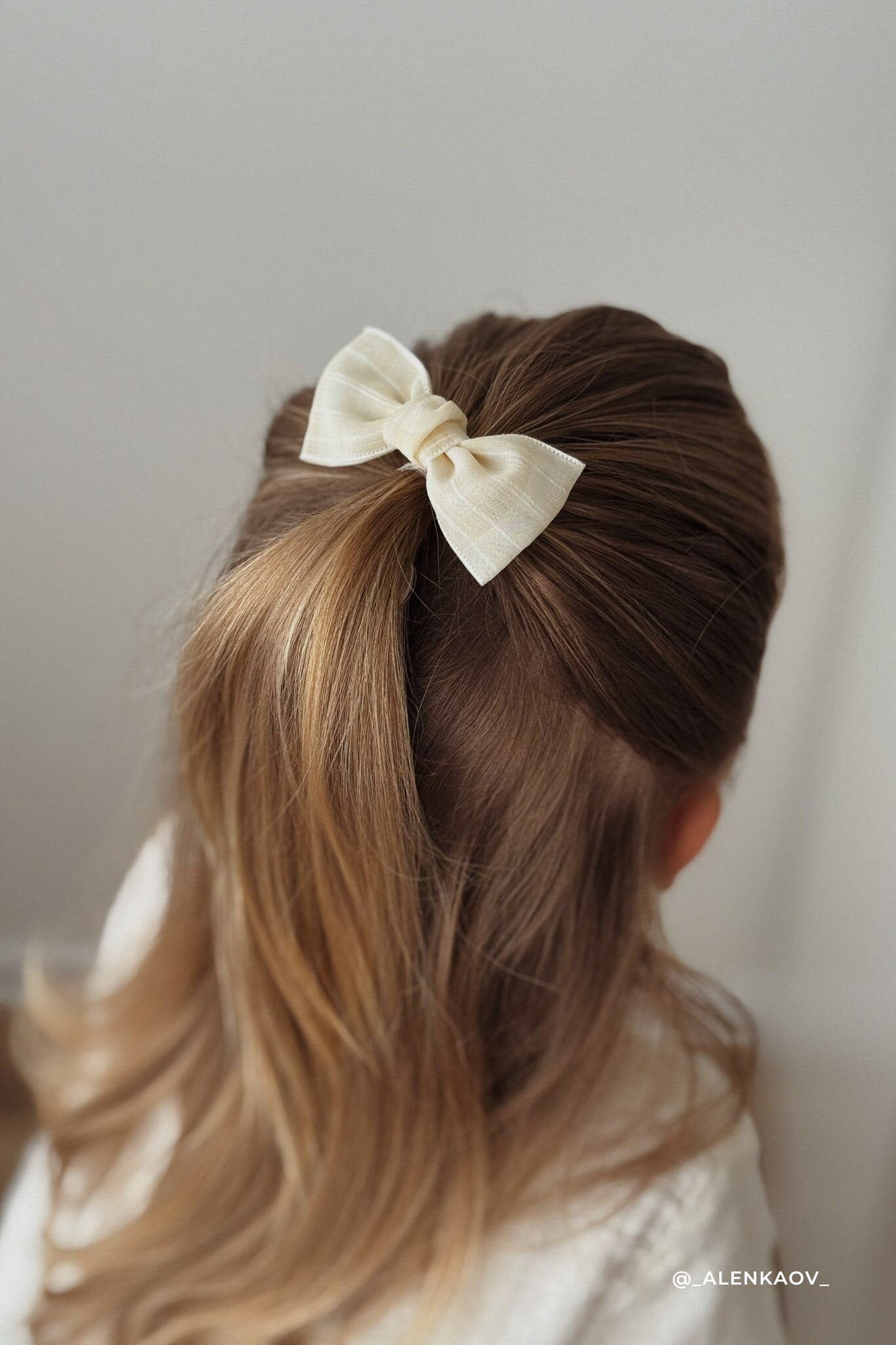 【預購】JAMIE KAY - Chloe Gingham Bow（Winter White）