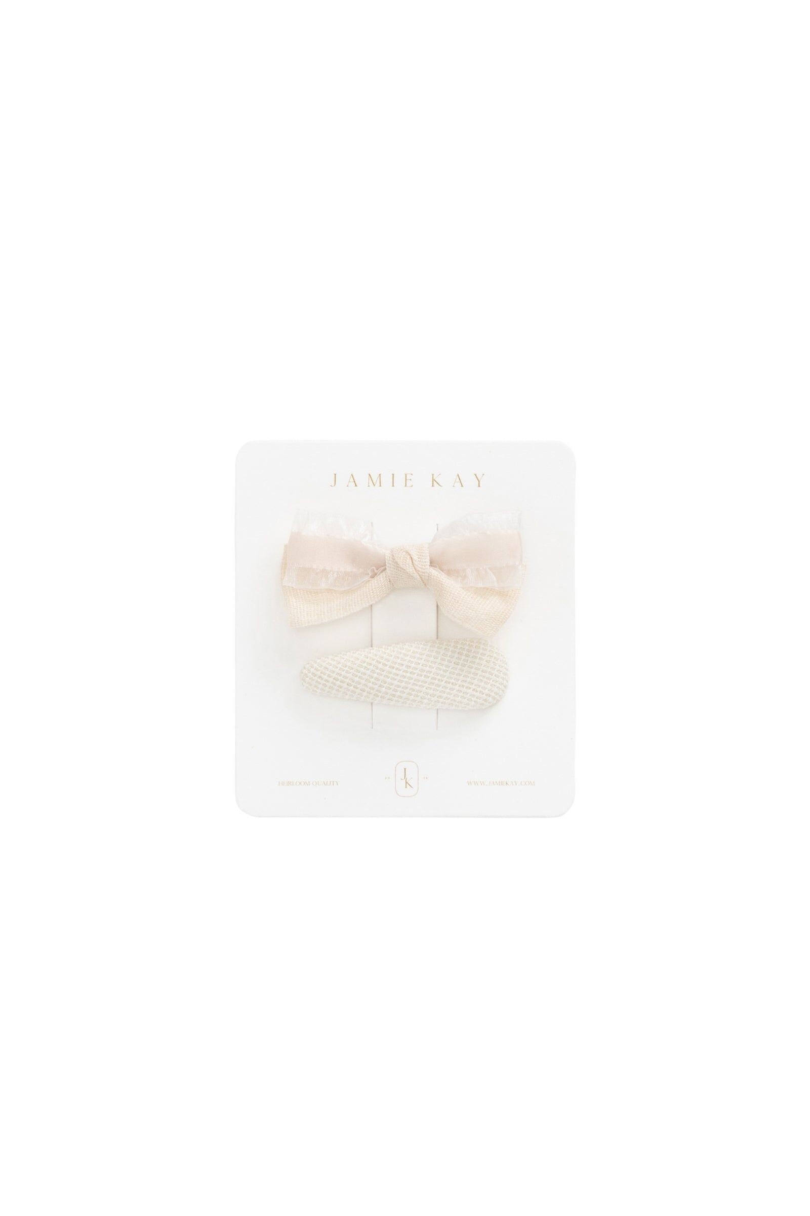 【預購】JAMIE KAY - Lucie Hair Clip Set（White Swan）