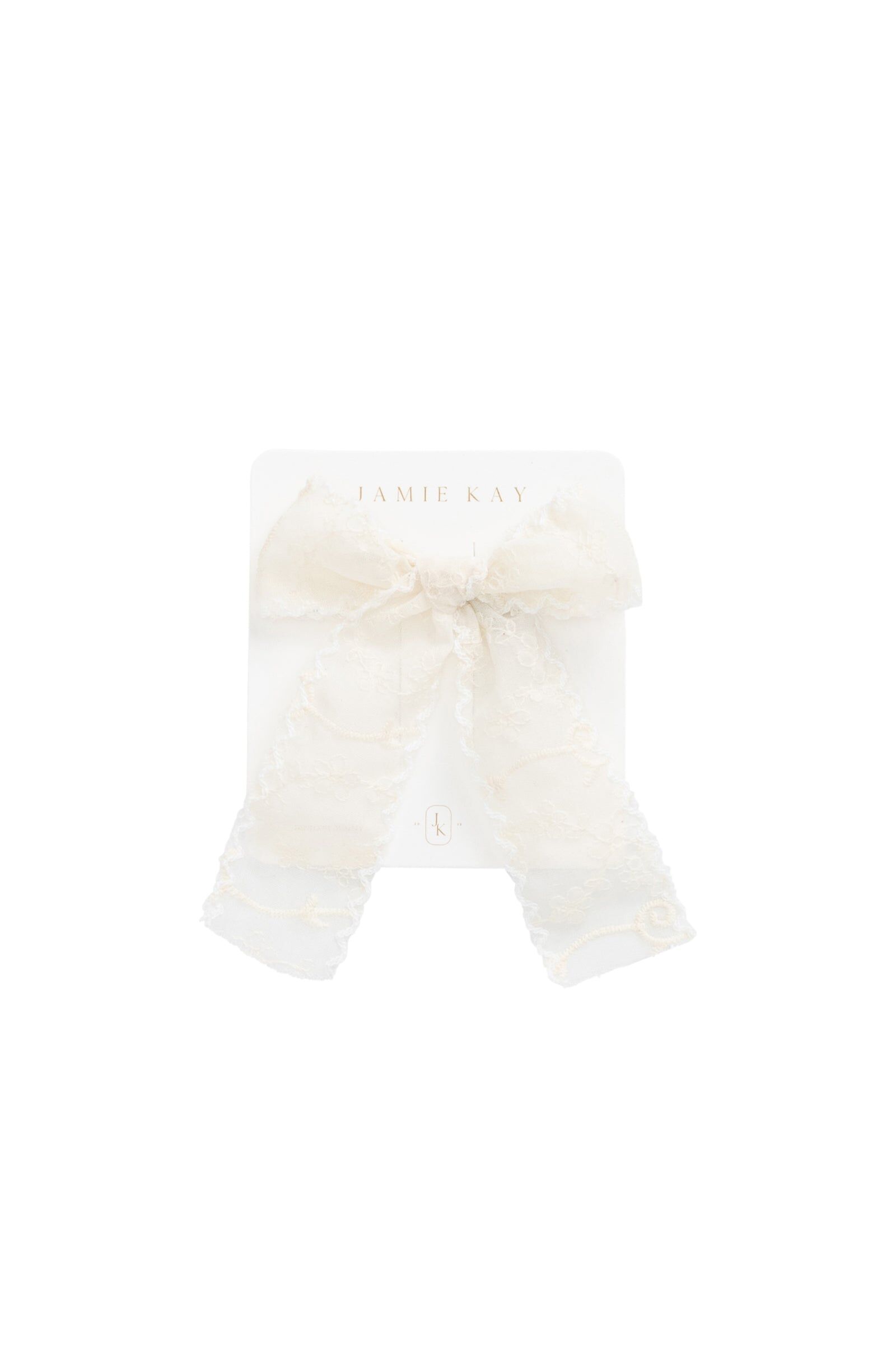 【預購】JAMIE KAY - Violette Lace Bow（Star White）