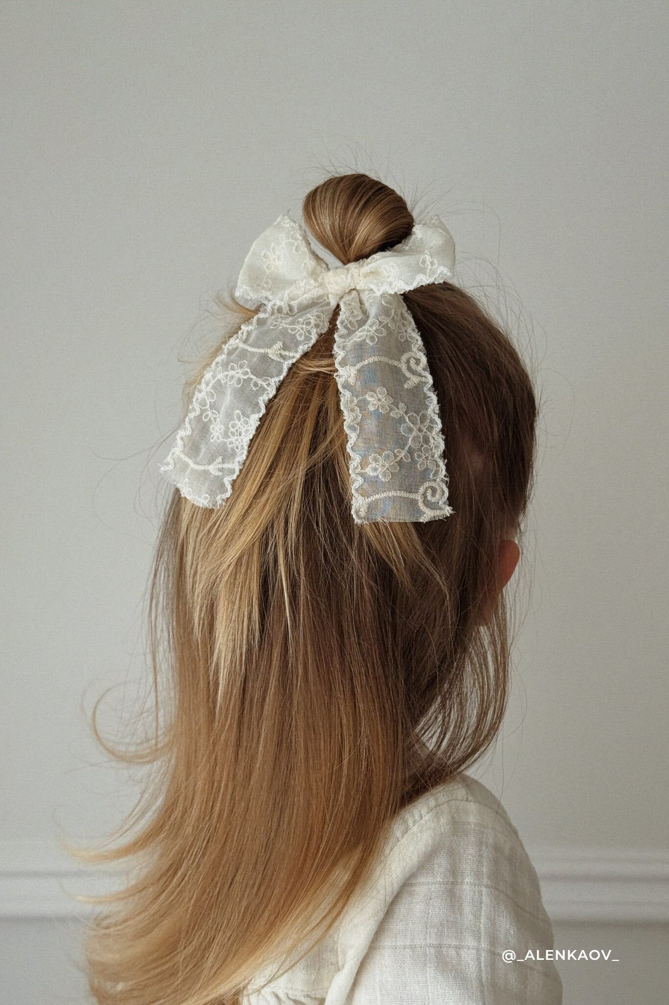 【預購】JAMIE KAY - Violette Lace Bow（Star White）
