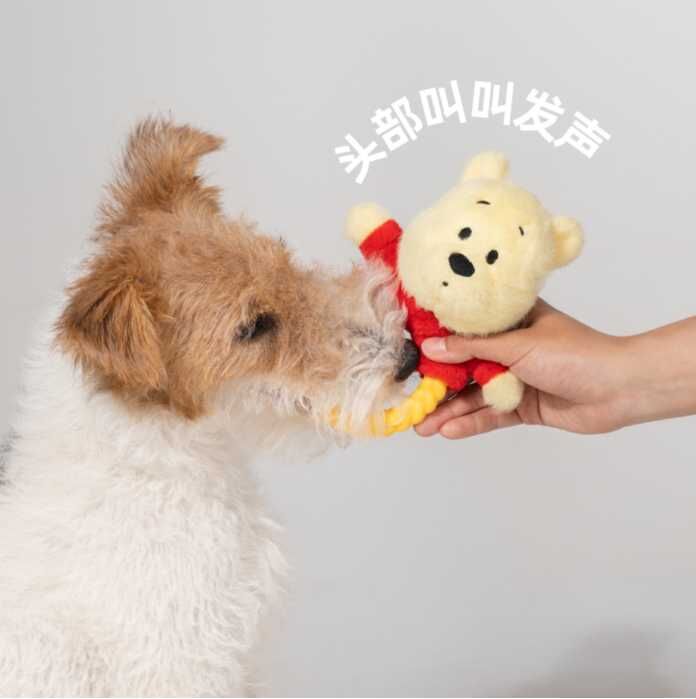 PETSVILLE -  小熊維尼寵物玩具公仔麥圈拉環(發聲) | Pooh