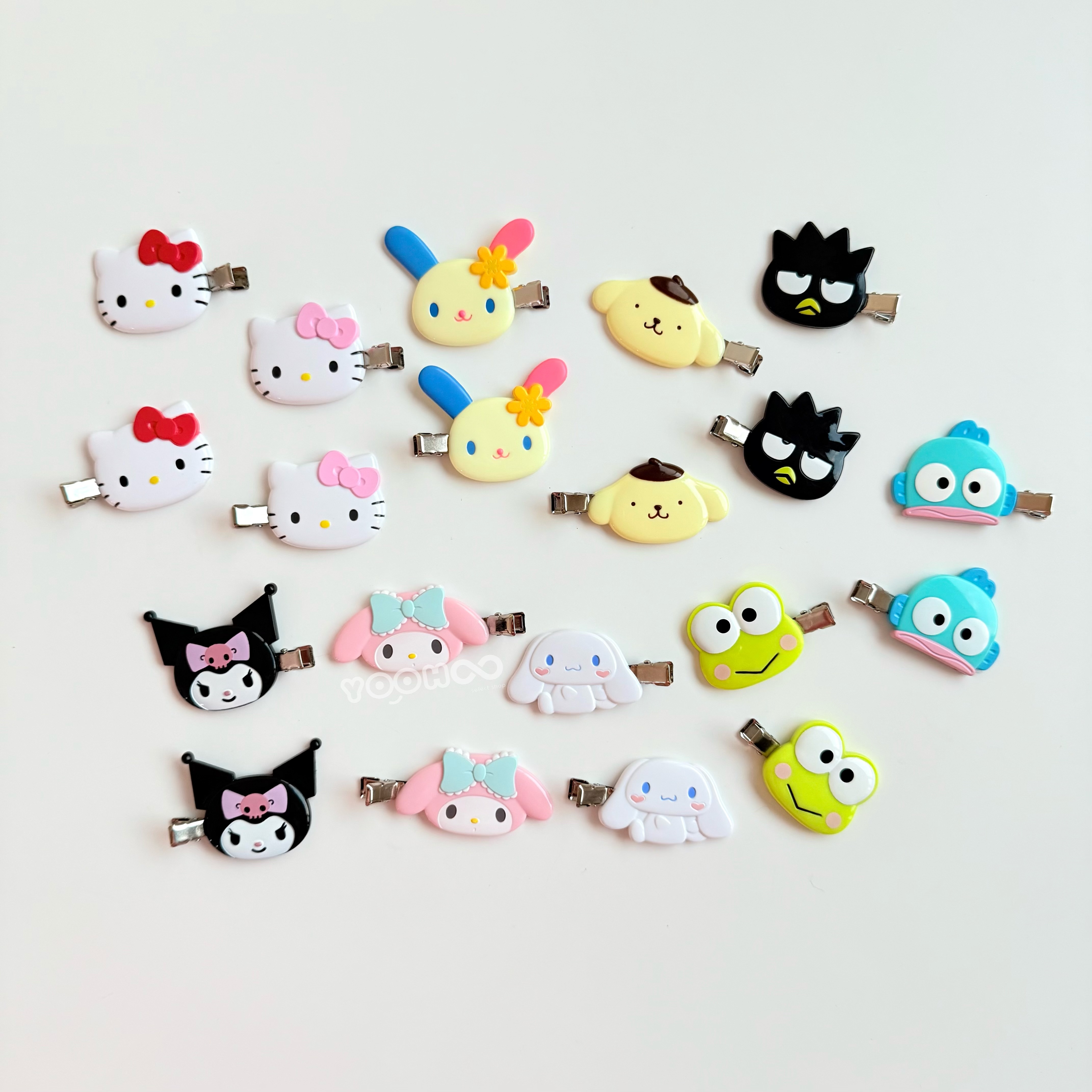 現貨┃權志龍 GD 日本 三麗鷗 無痕 髮夾 KITTY  美樂蒂 布丁狗 花小兔 帕恰狗 庫洛米 醜魚