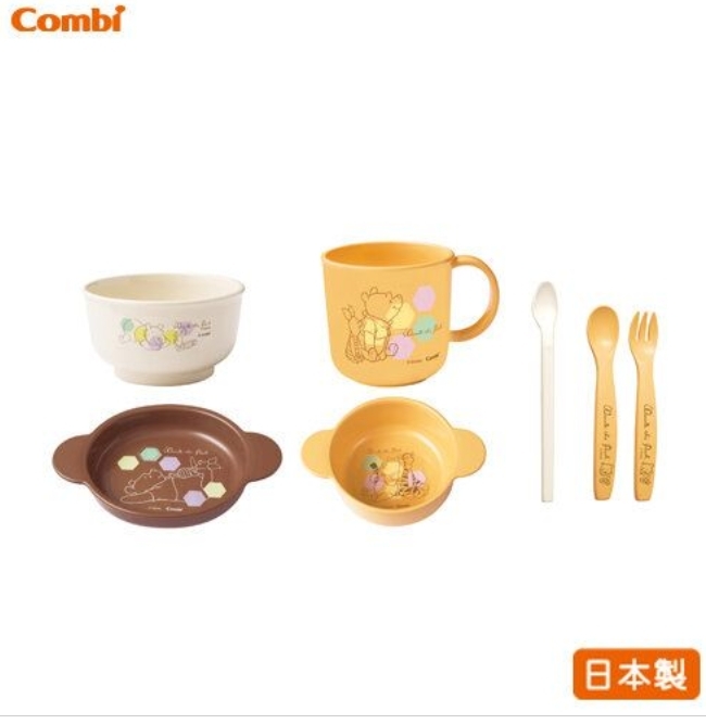 Combi 小熊維尼七件餐具套裝