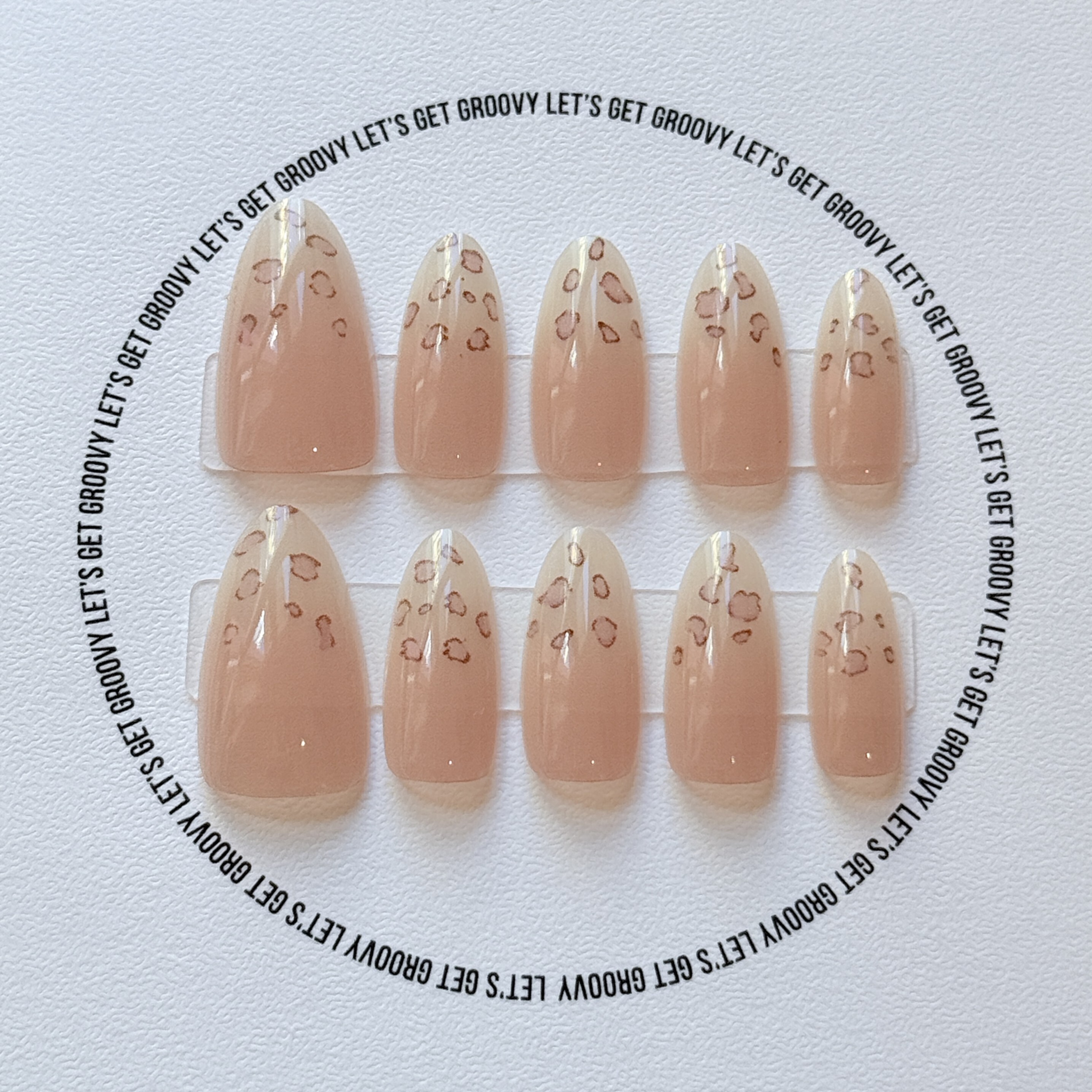 Slay ︳Pastel Pink Leopard Pattern。Almond Shape