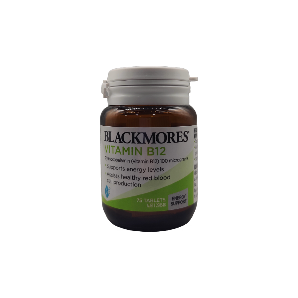 Blackmores Vitamin B12 (100mcg) 75 Tablets | Energy Support & Red Blood Cell Health