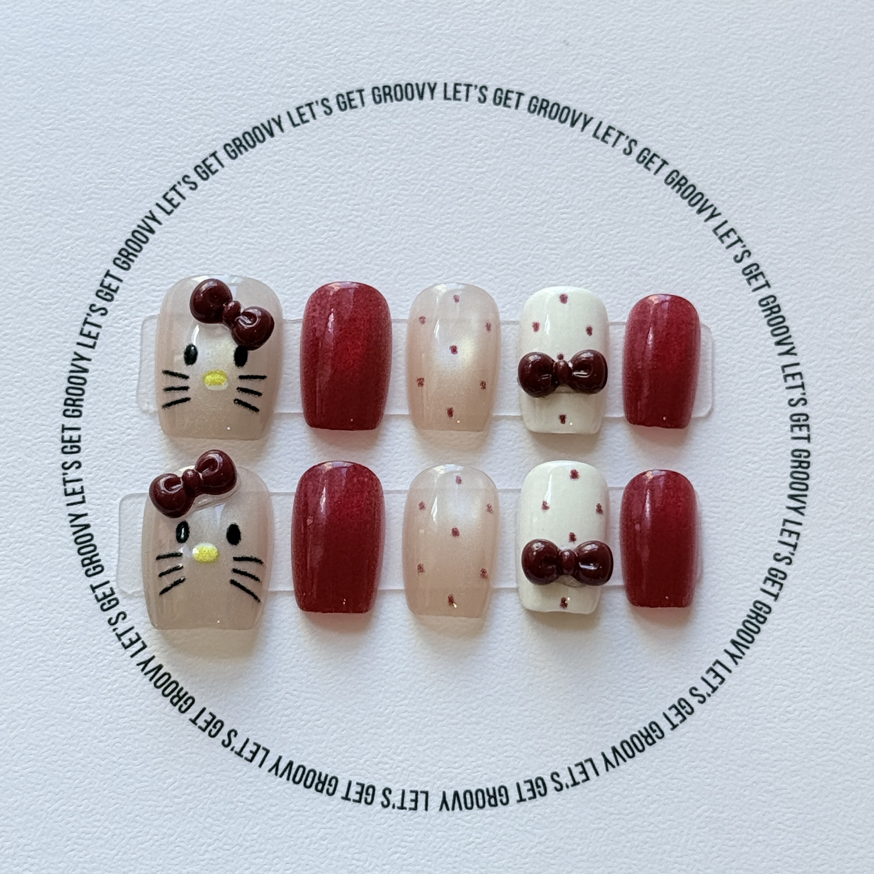 Slay ︳Red and White Hello Cat