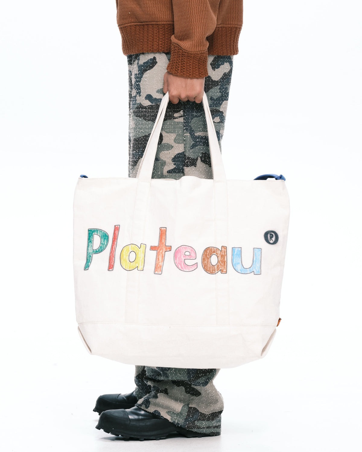 Plateau Stripe tote beige