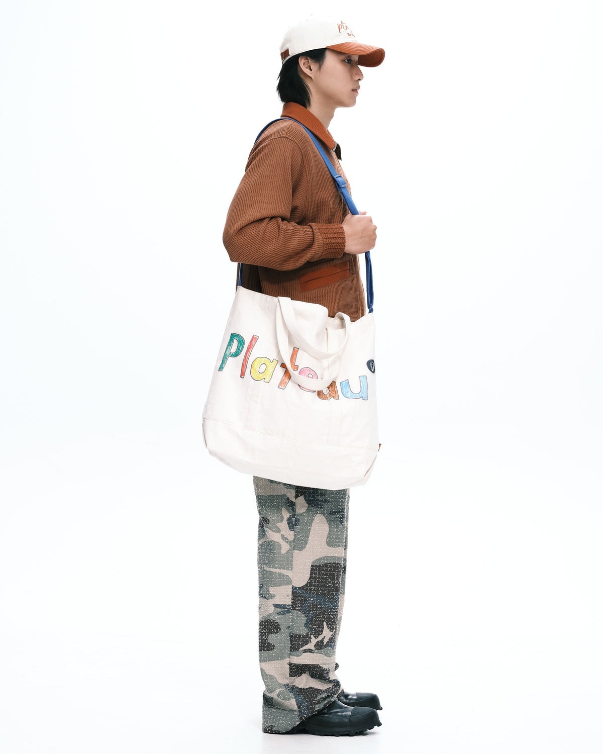 Plateau Stripe tote beige