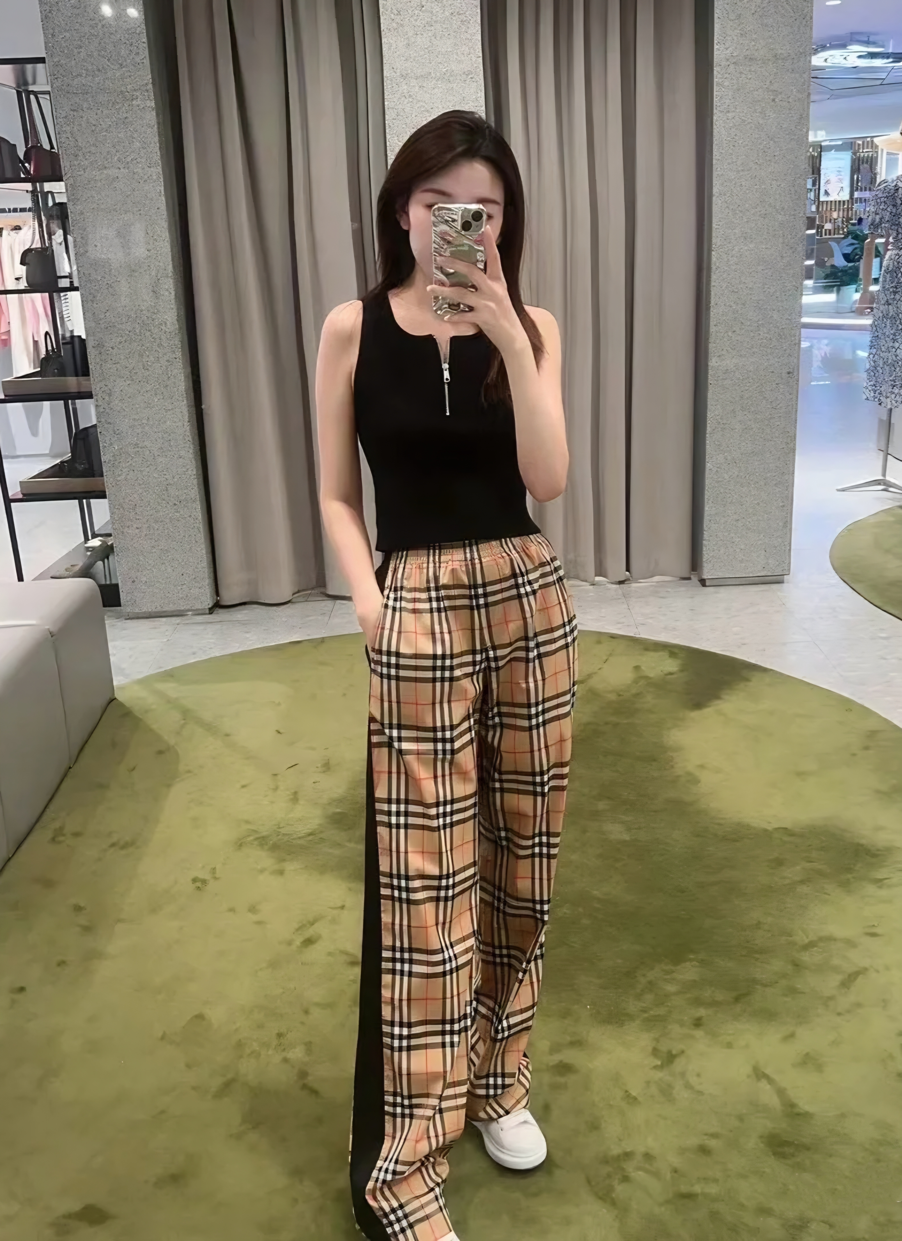 BBR 經典格仔長褲 女款