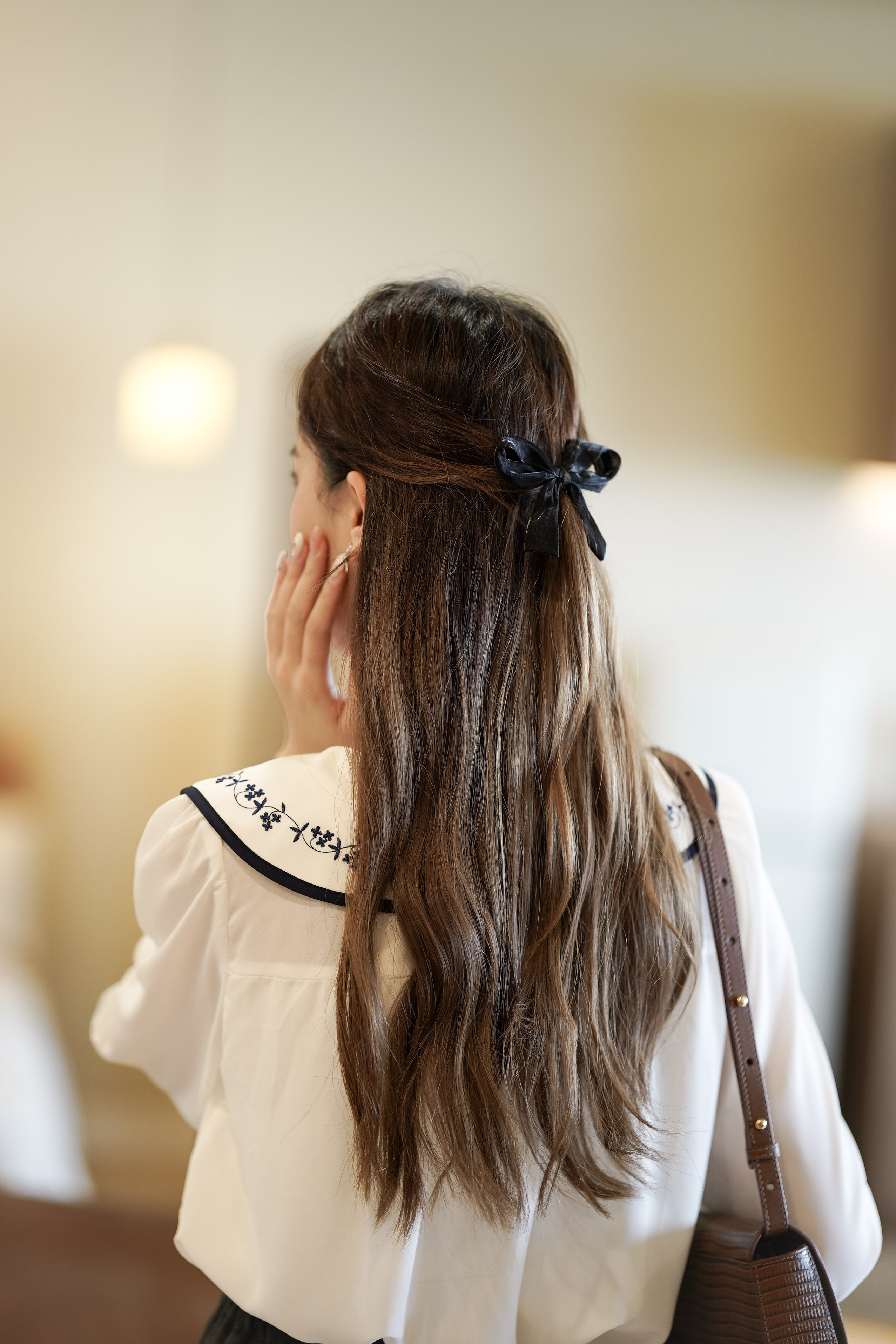 AC164 Glow & Shine Ribbon Hair Clip