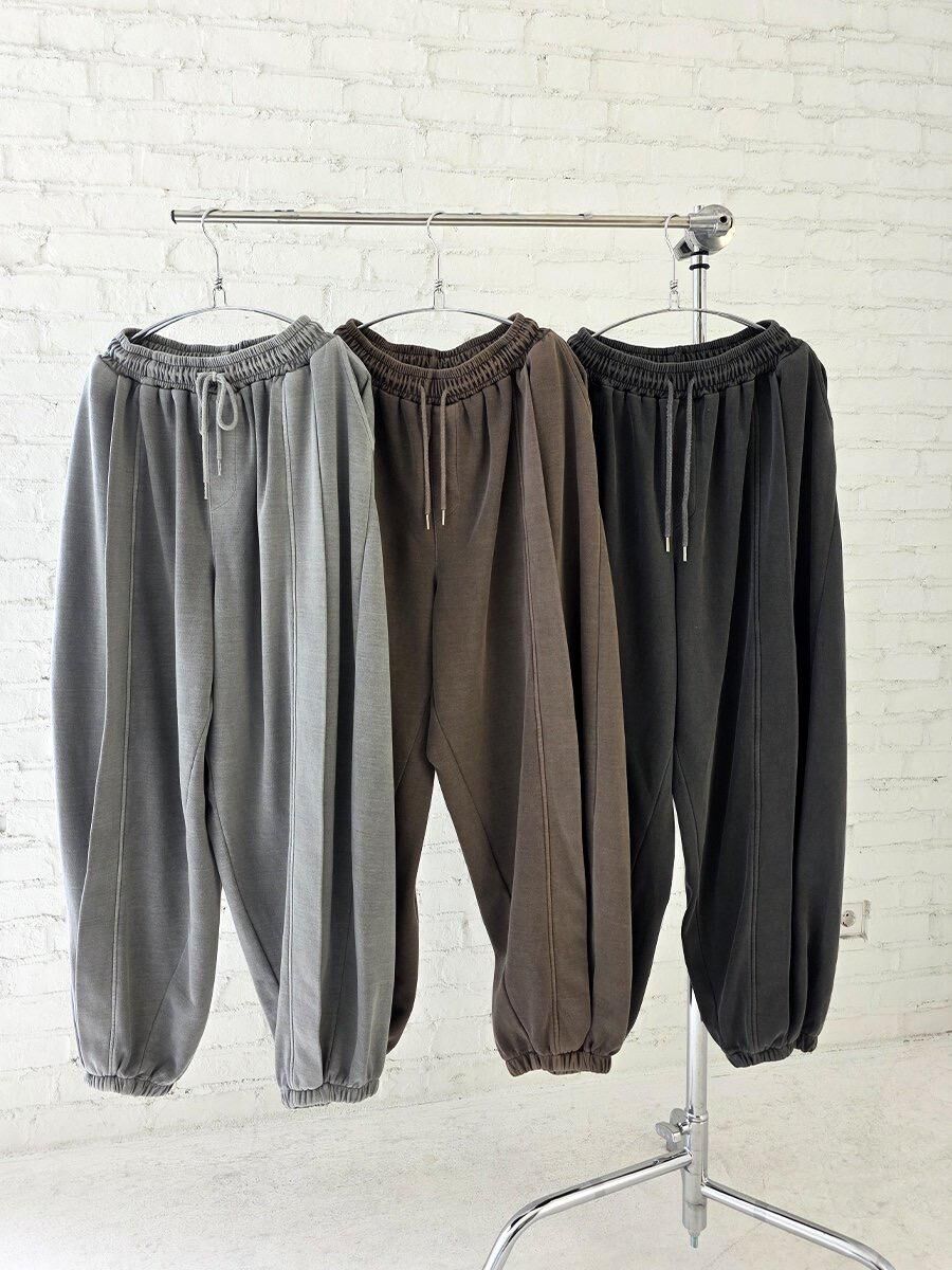 洗水淨色束腳運動褲 VENTIQUE-075P