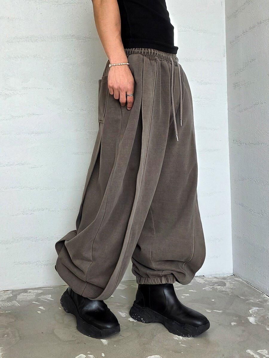 洗水淨色束腳運動褲 VENTIQUE-075P