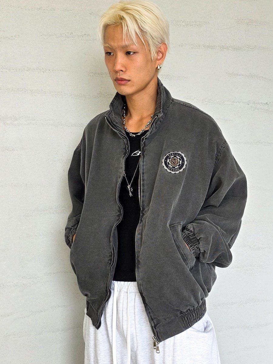 洗水logo拉鍊外套 VENTIQUE-076JK