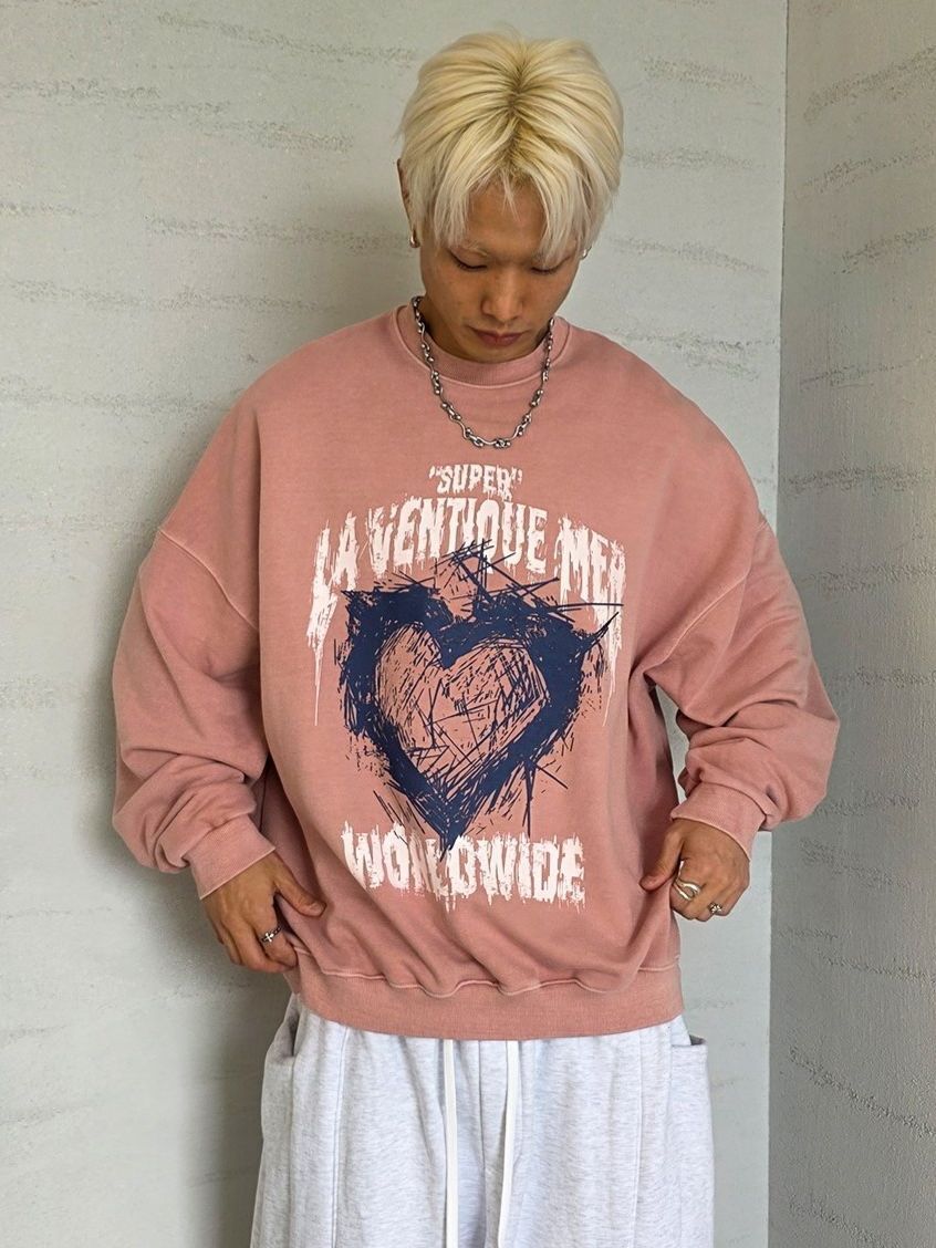 洗水英文字圖案衛衣 VENTIQUE-077T